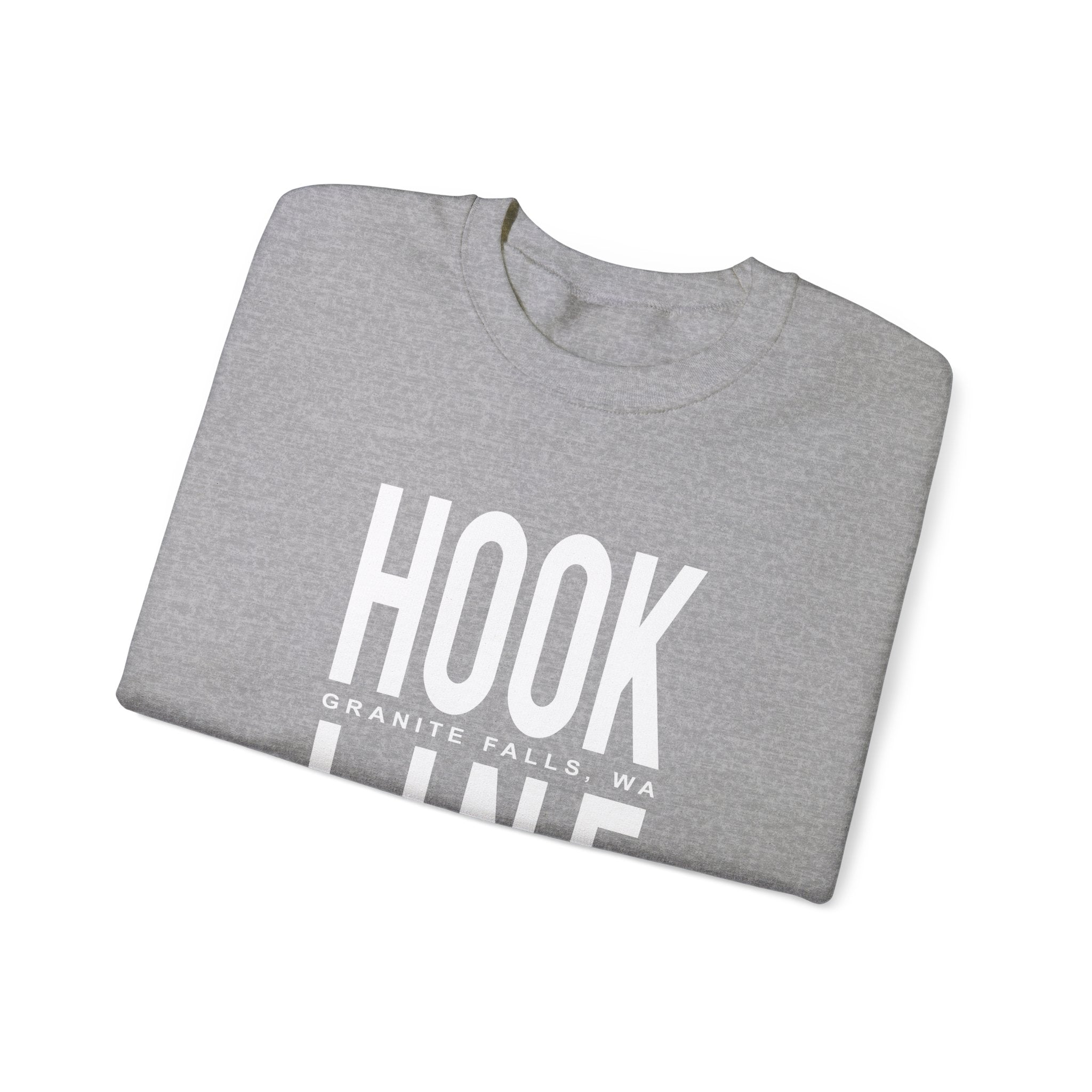 Hookline Big Text Unisex Heavy Blend™ Crewneck Sweatshirt