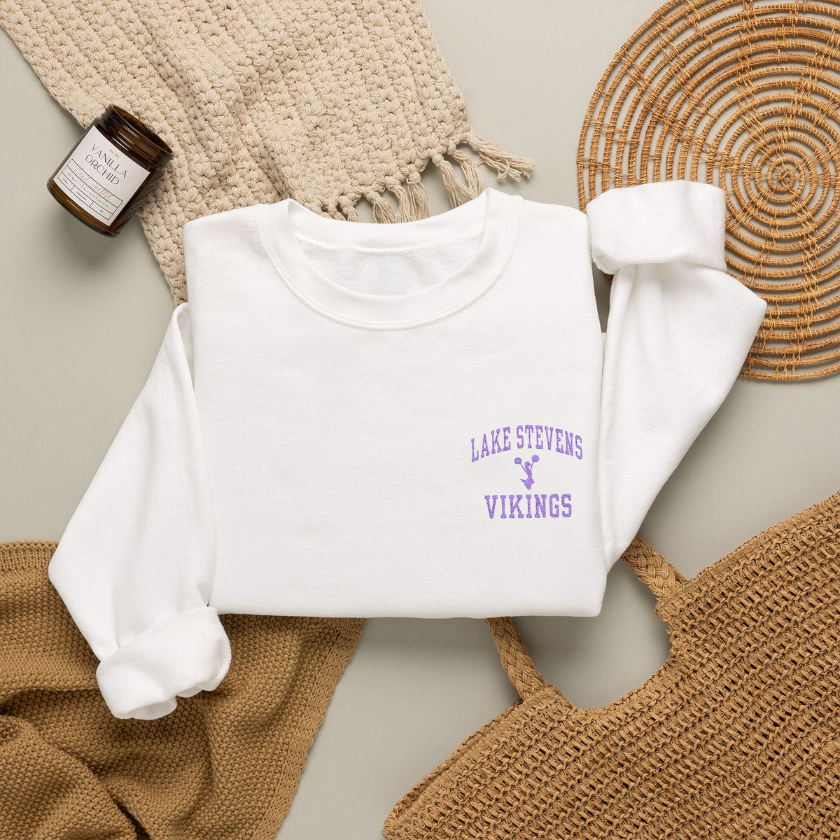 Lake Stevens Vikings Cheer Embroidered Sweatshirt