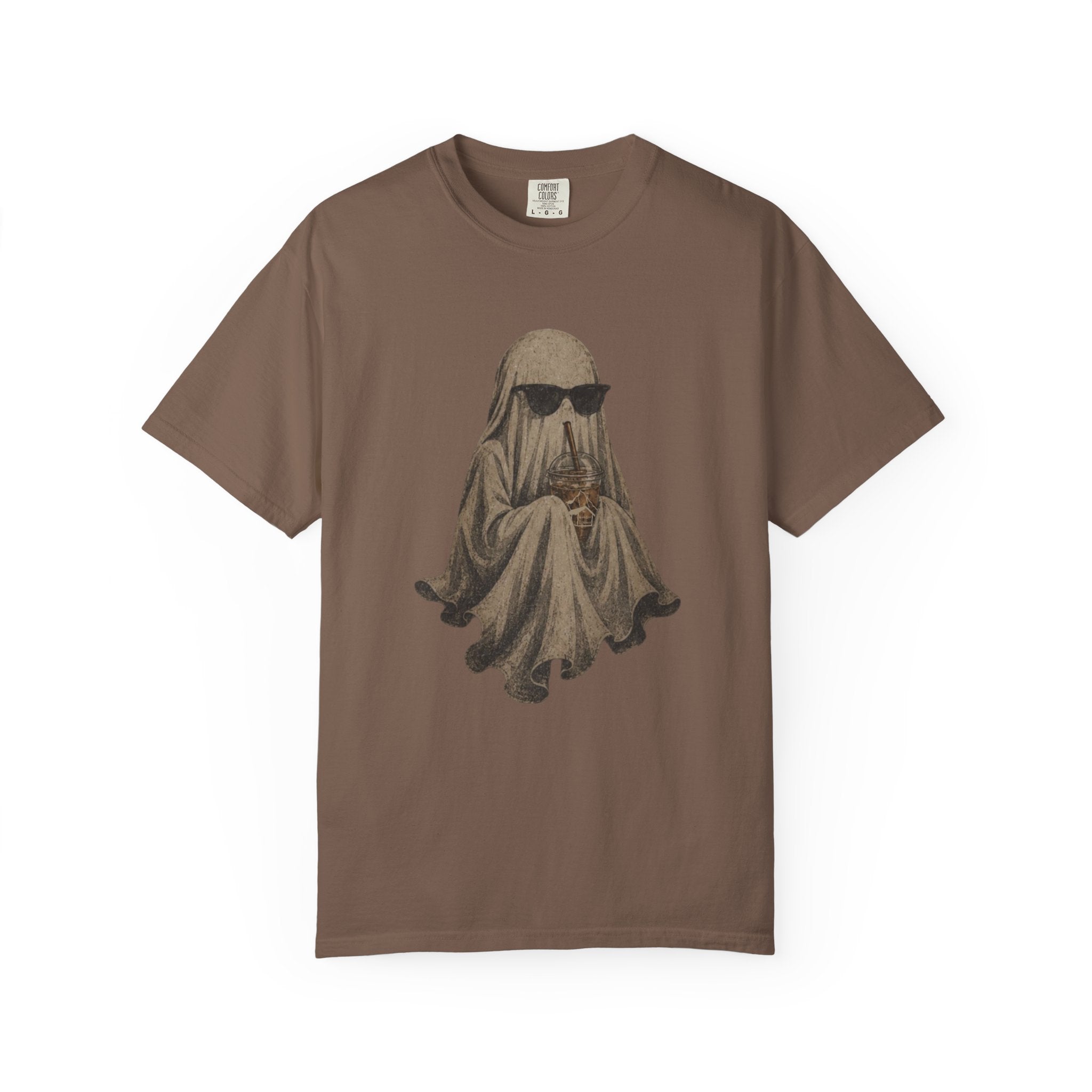 Ghost with Hookline Coffee — Chill Vintage Halloween Tee