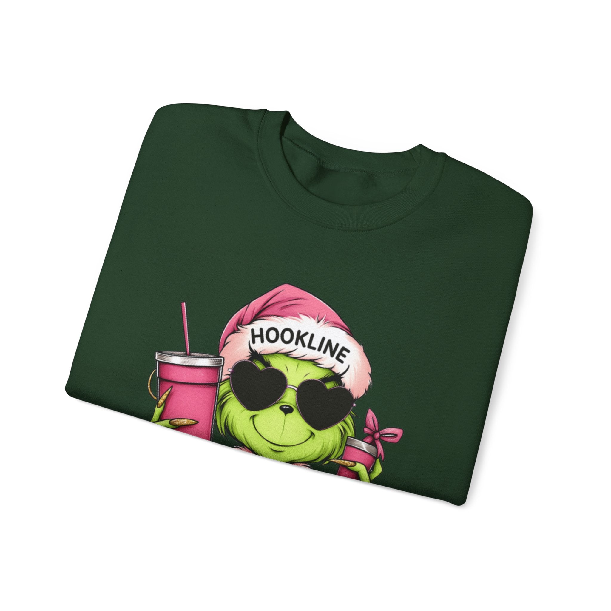 Grinch Santa Hookline Sweatshirt