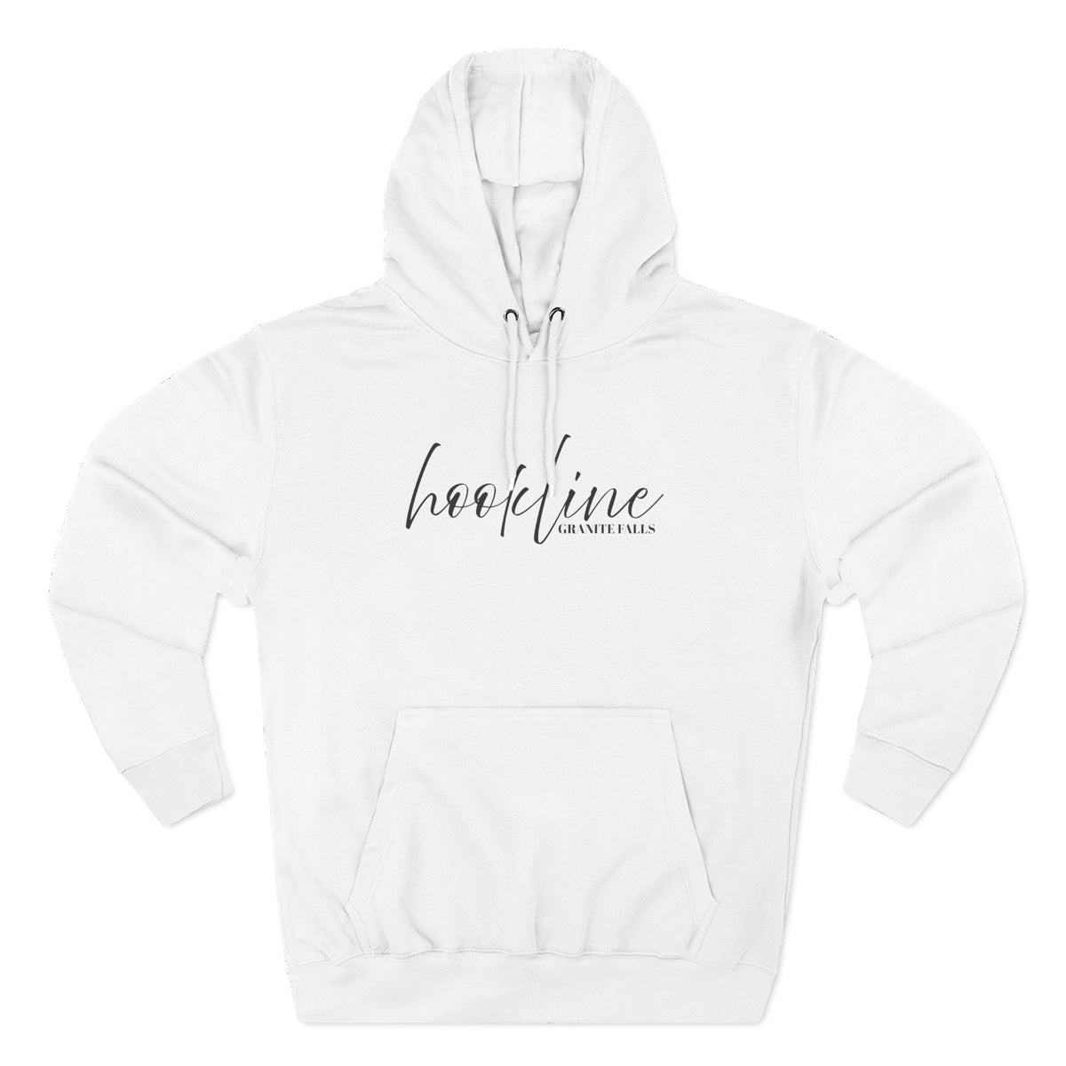 Hoodie — 'Hookline' Minimal Script Fleece Hoodie