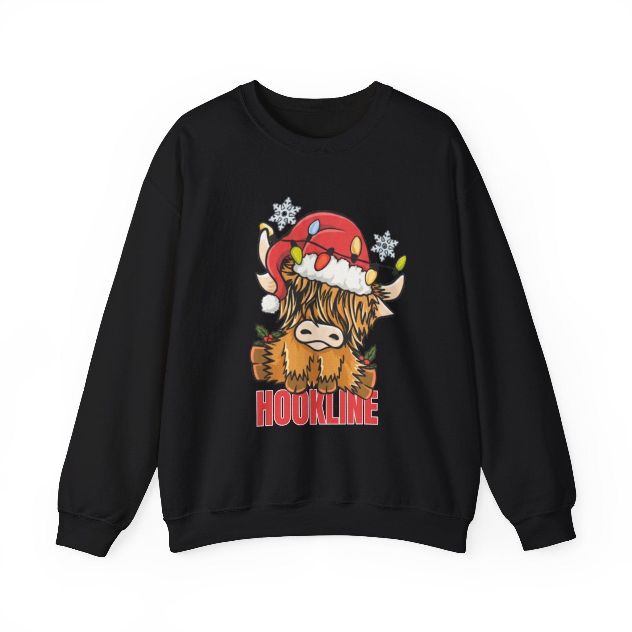 Christmas Highland Cow Hookline Sweatshirt