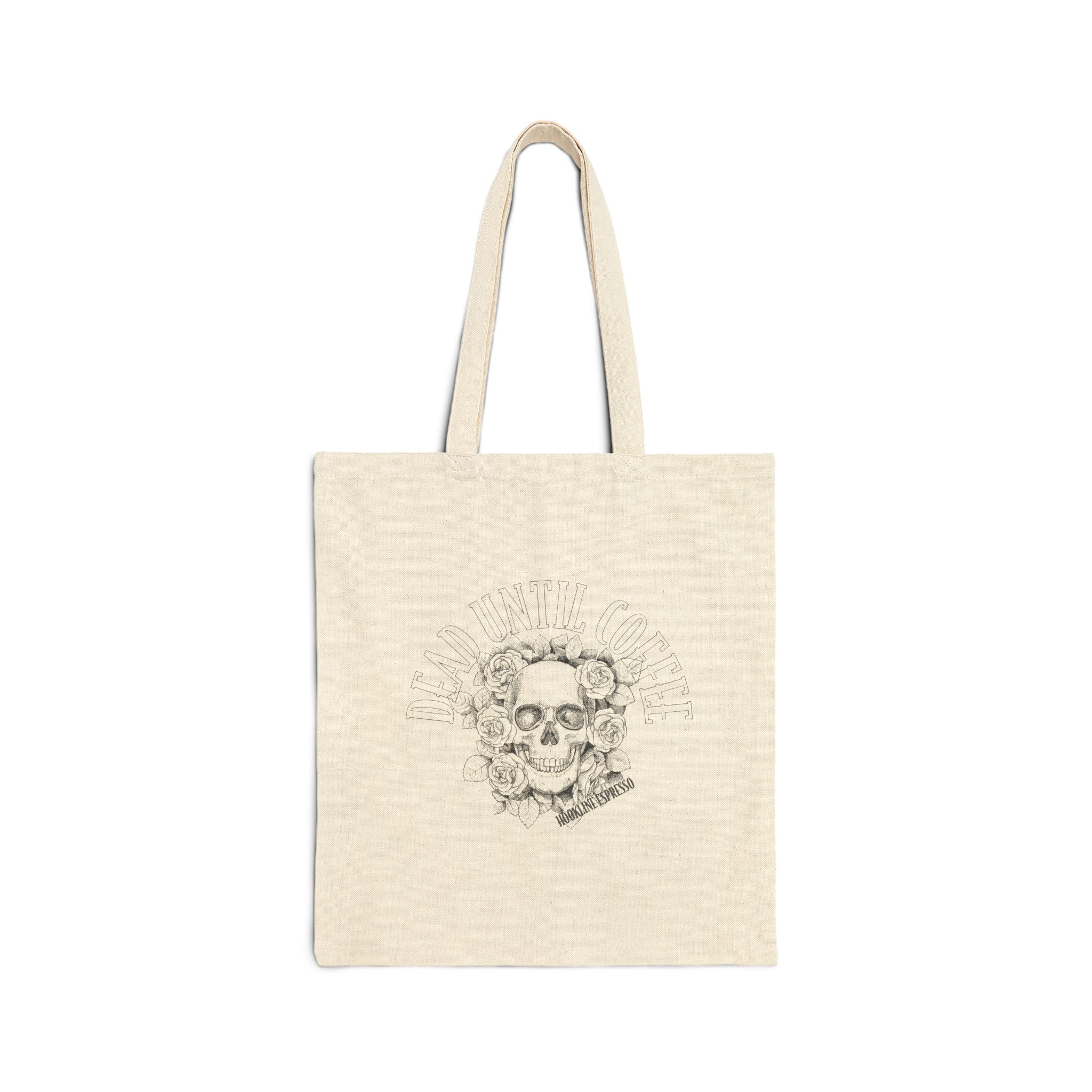 Canvas Tote Bag with Hookline Espresso Logo