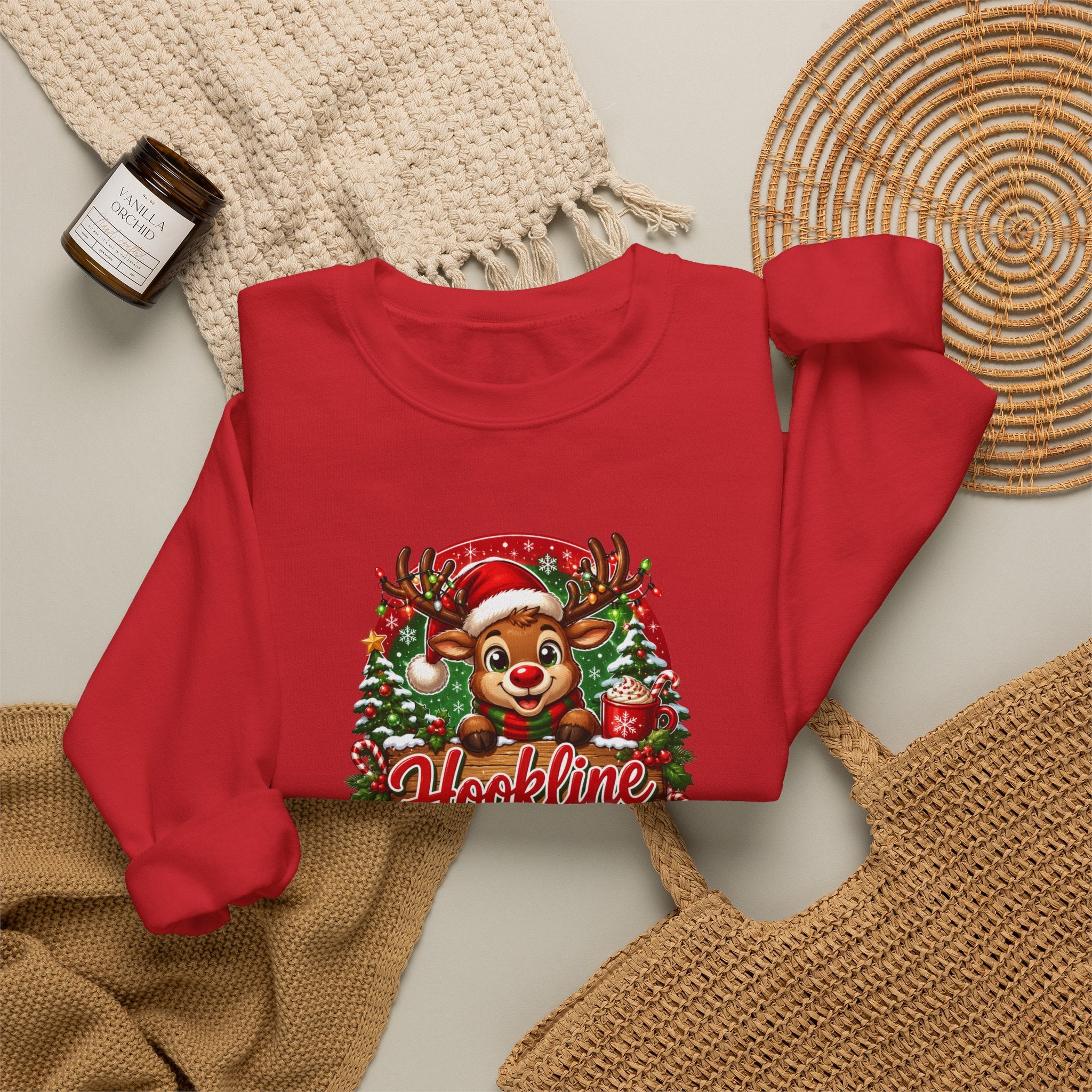 Reindeer Hookline Crewneck Sweatshirt — 2026