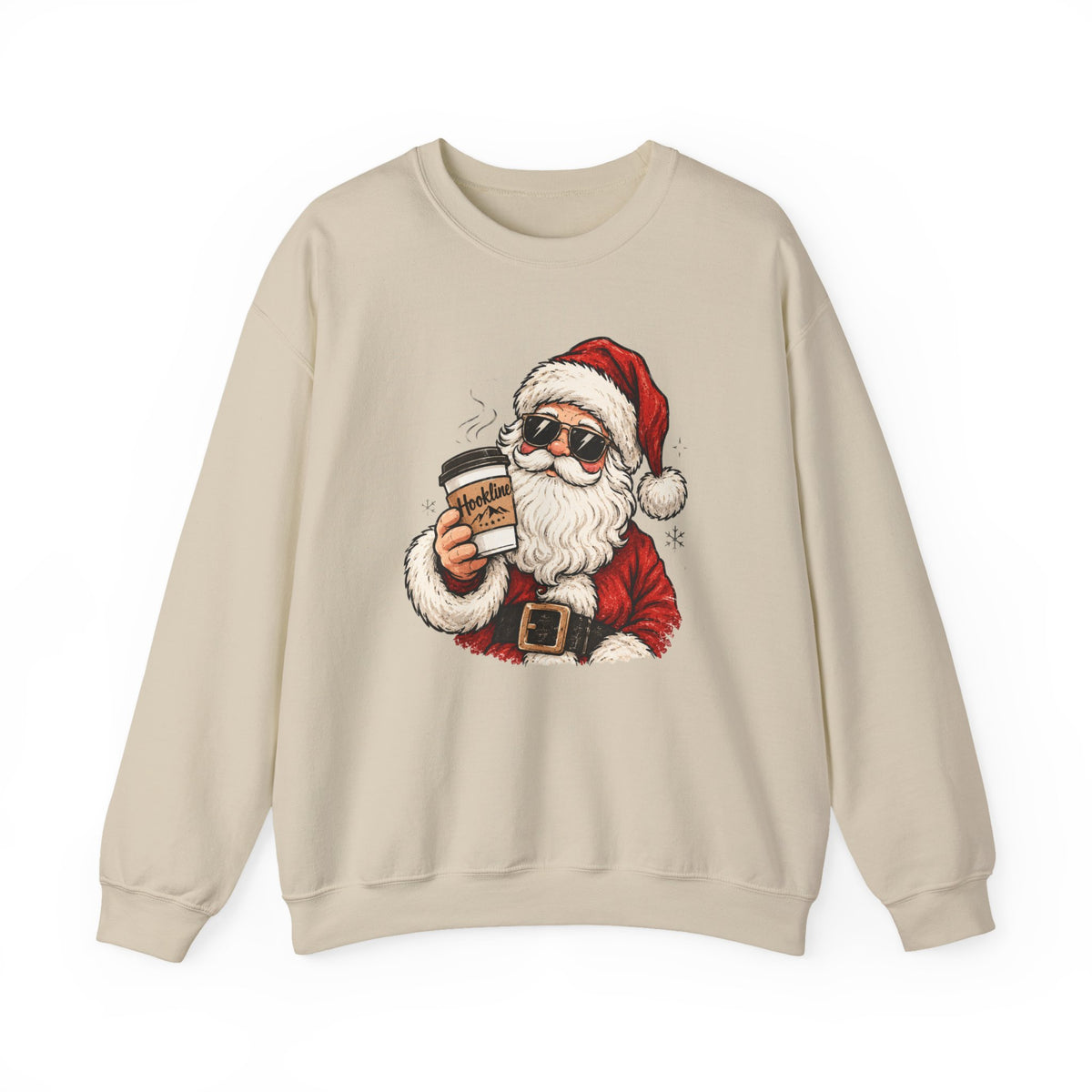 Cool Hookline Santa Christmas Sweatshirt