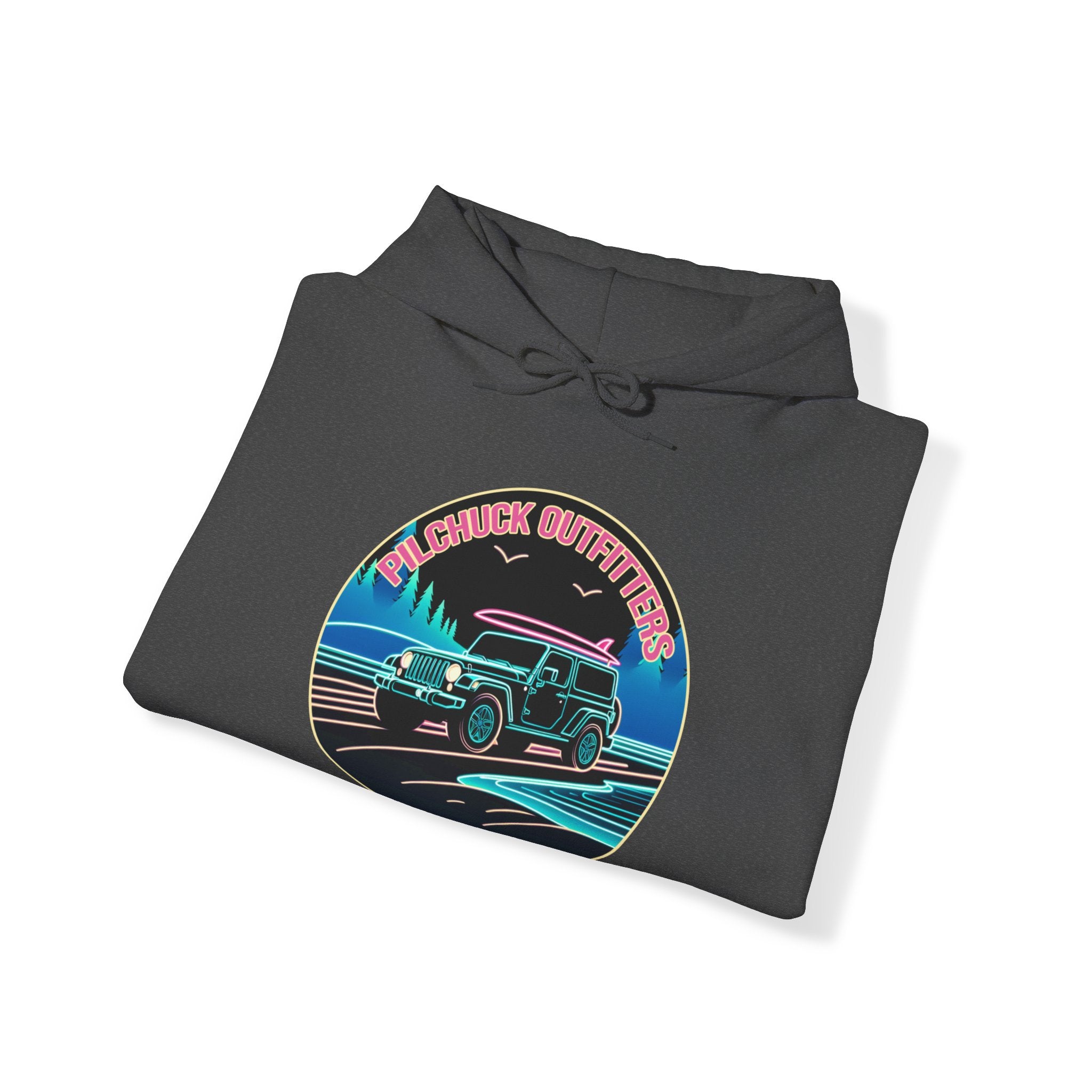 Neon Jeep Surf Unisex Heavy Blend Hooded Sweatshirt