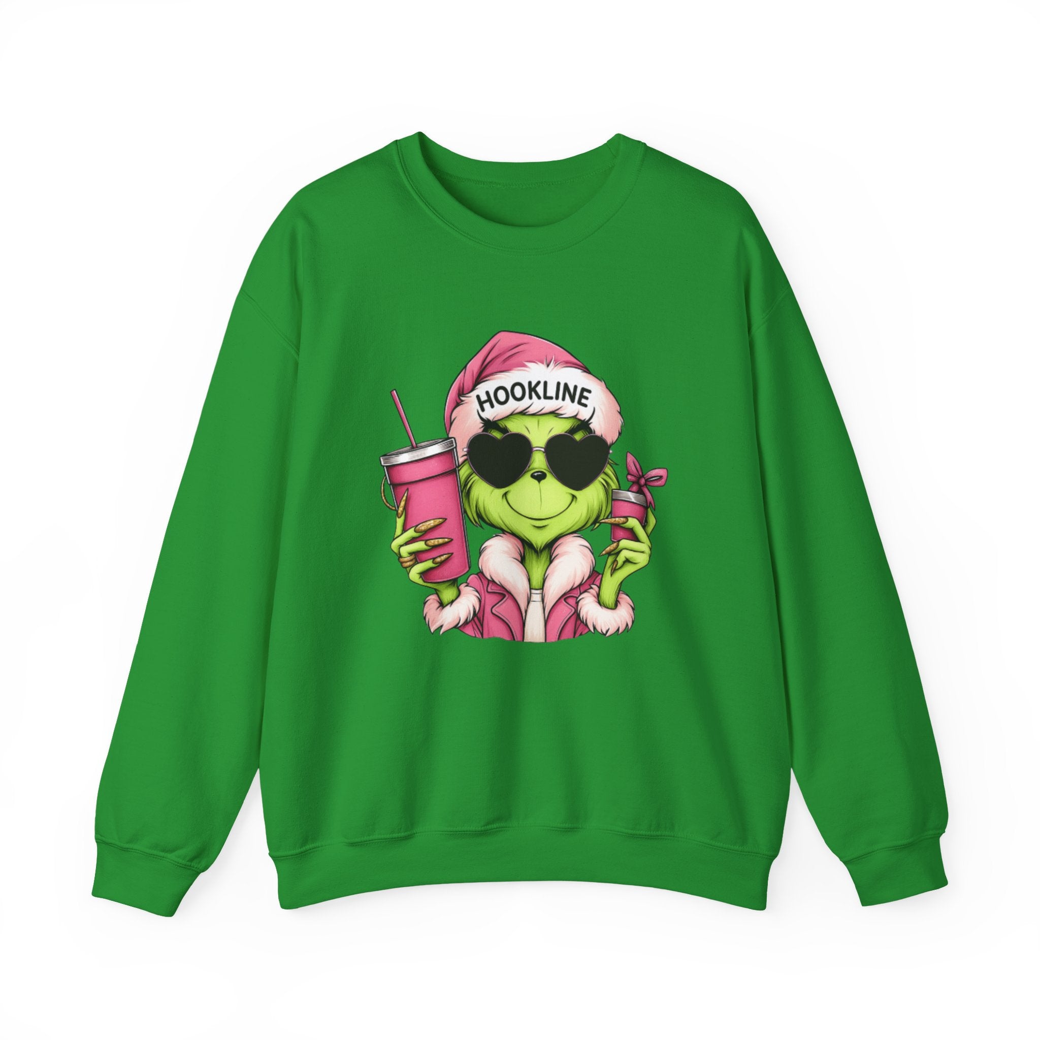 Grinch Santa Hookline Sweatshirt