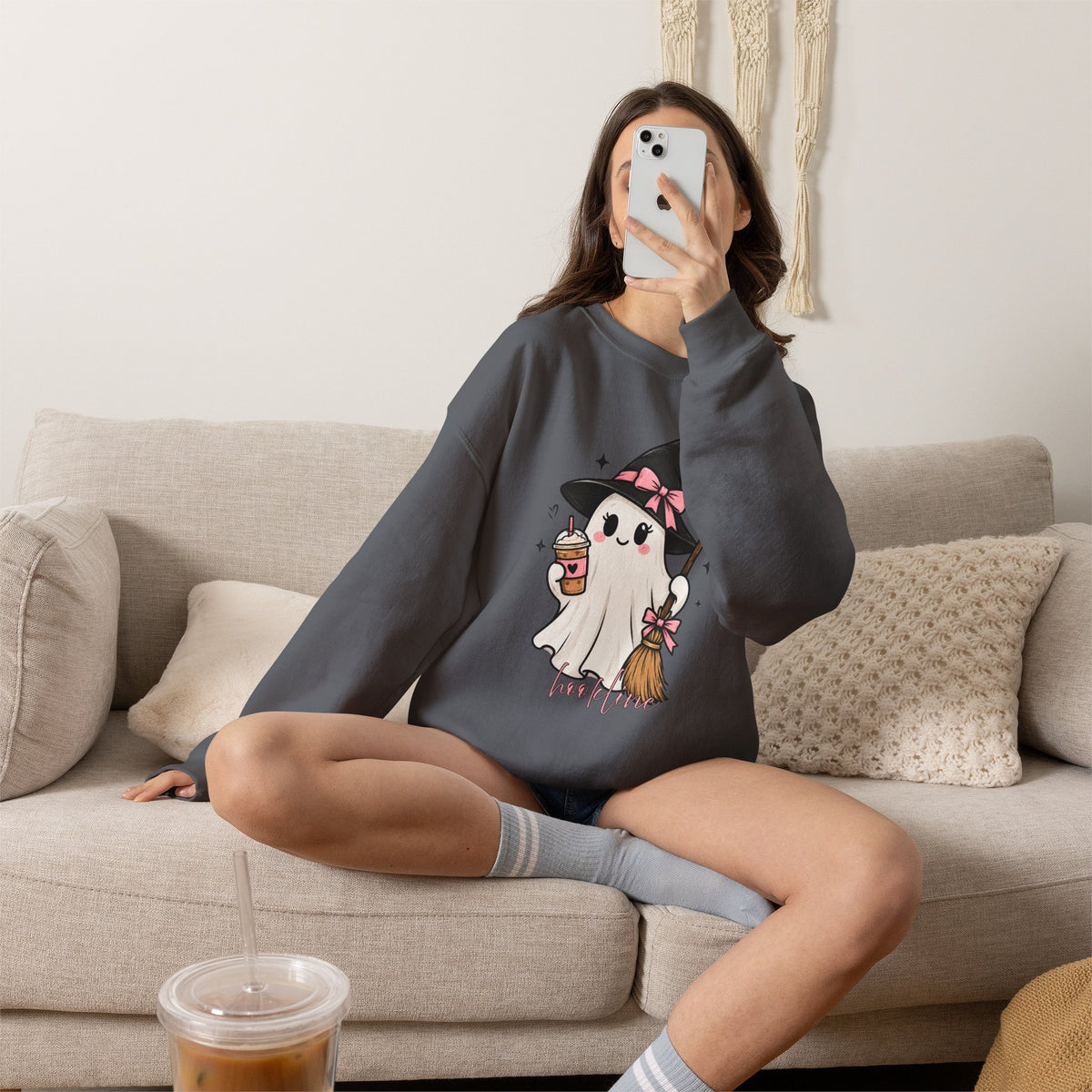 Cute Witch Ghost Sweatshirt – Hookline