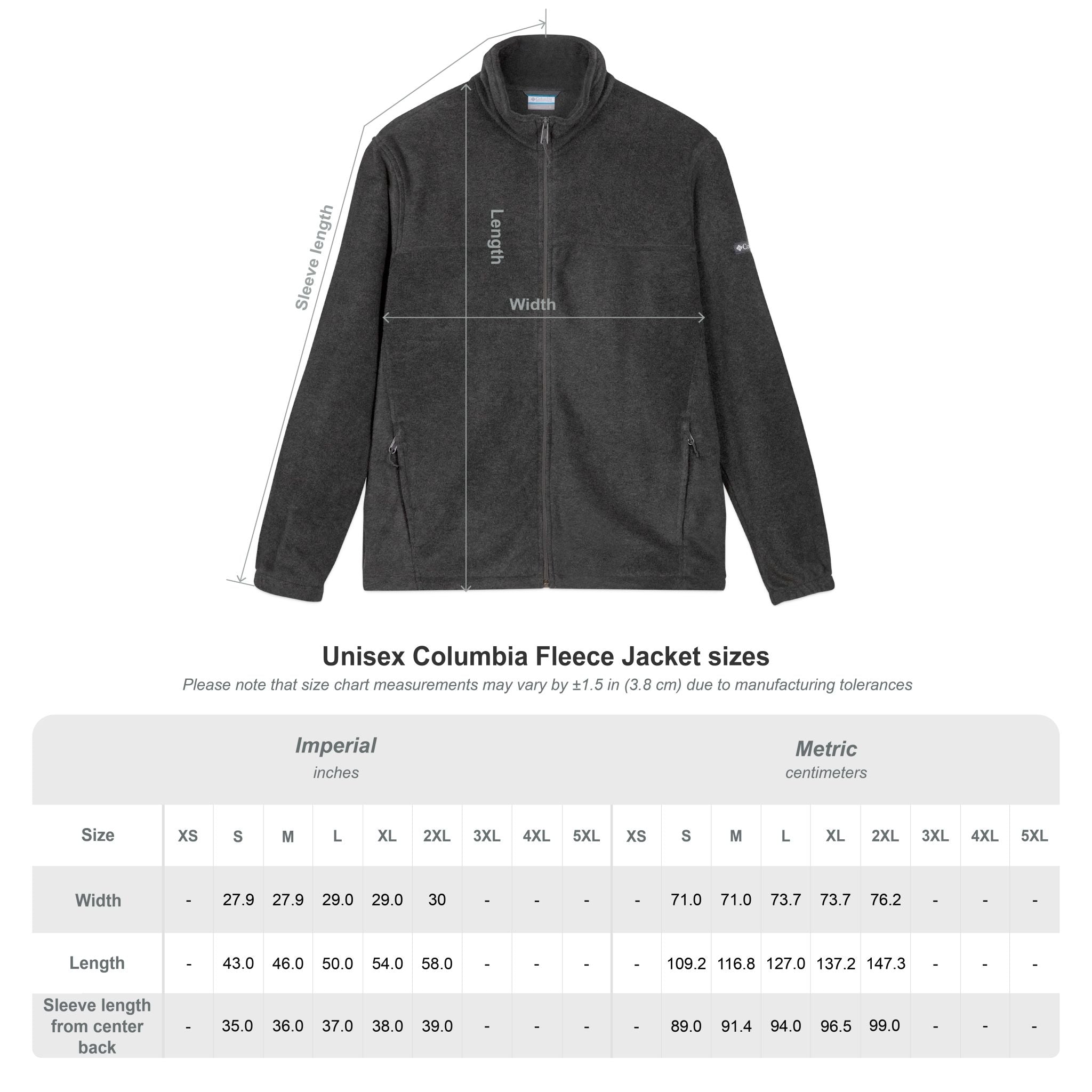 Embroidered 'Vikings' Columbia Fleece Jacket