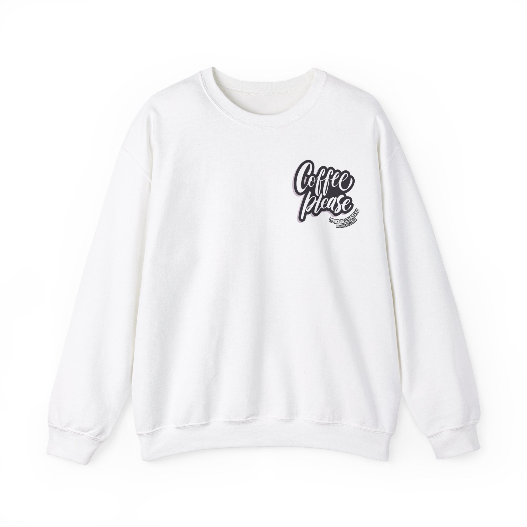 Hookline Coffee Please Unisex Heavy Blend Crewneck Sweatshirt