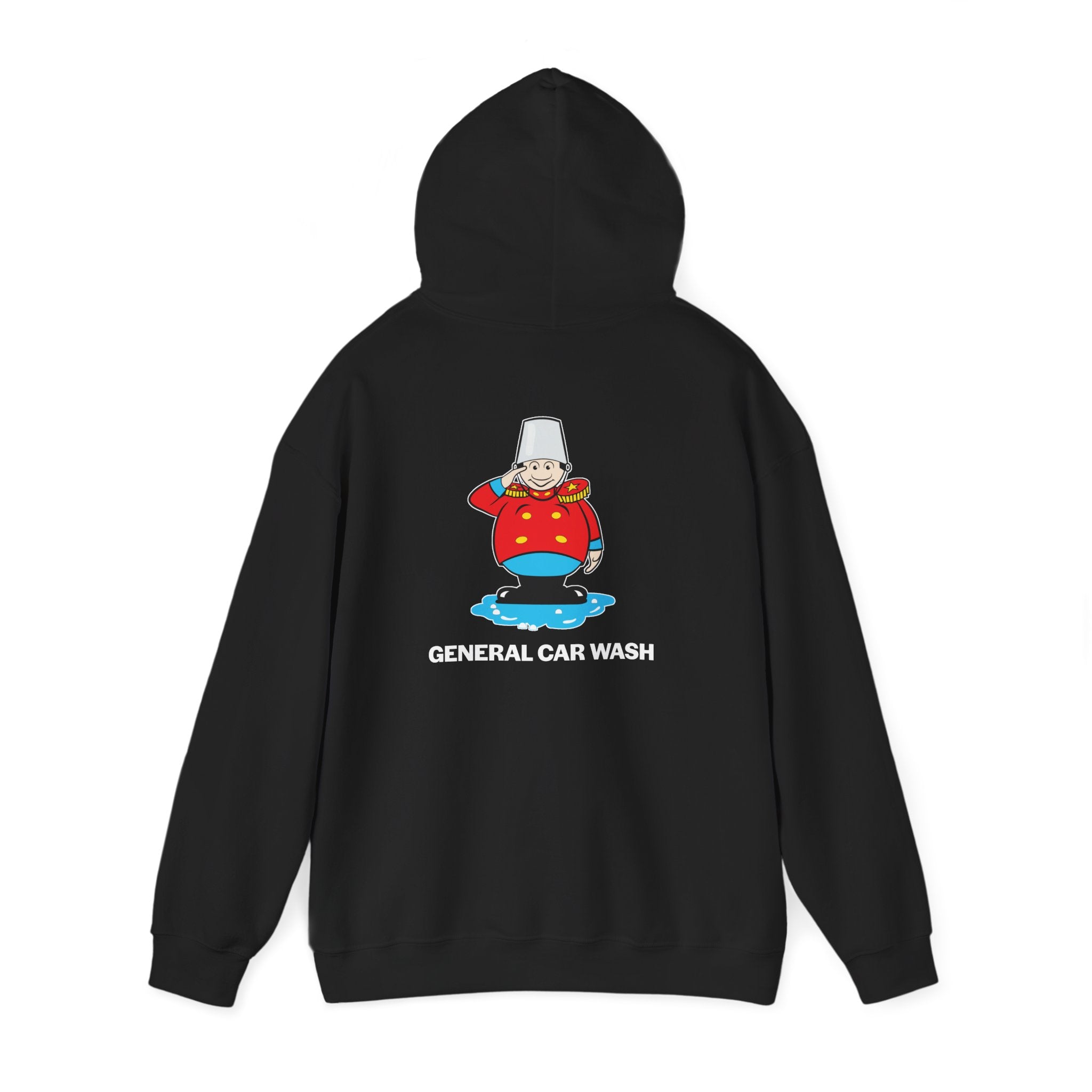 Classic Logo Hoodie — General Car Wash Mascot Pullover