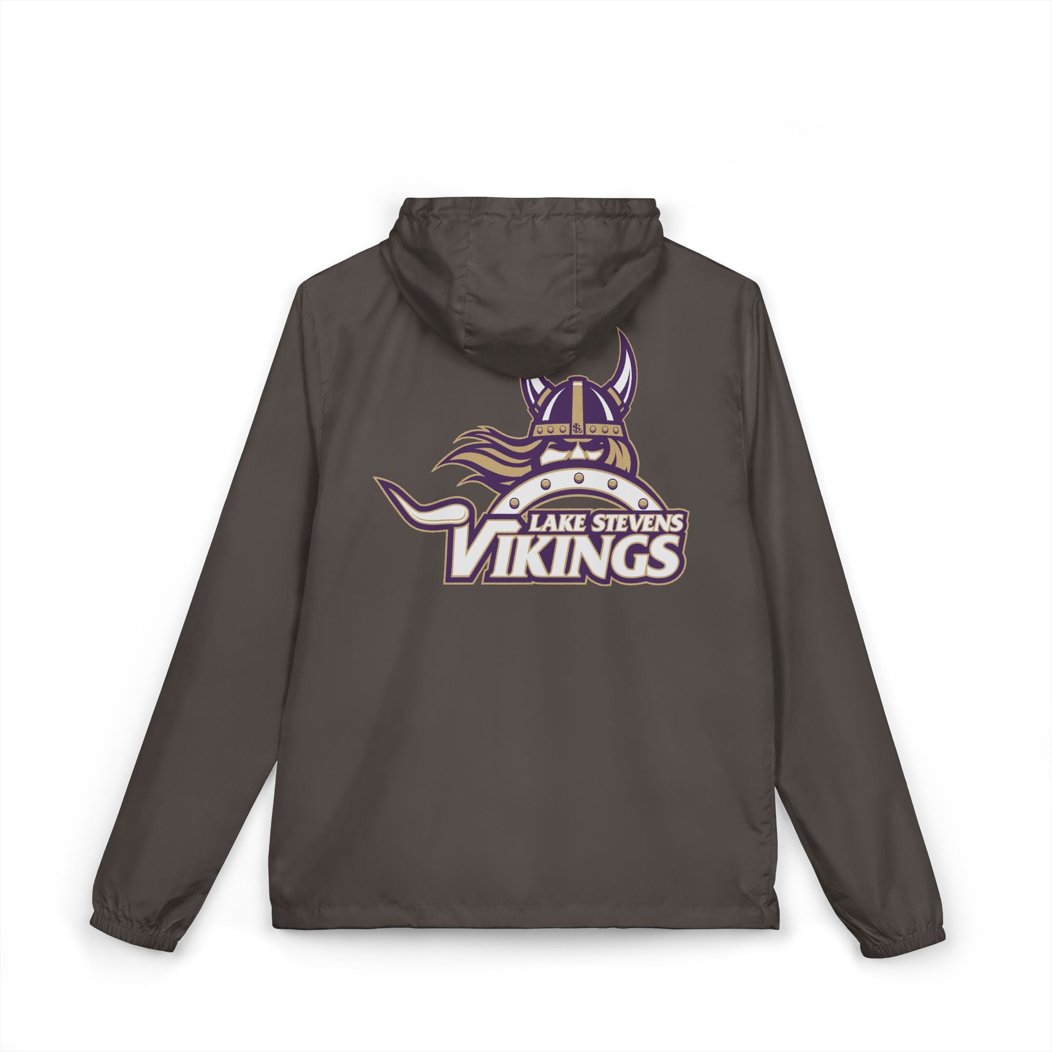 Vikings Logo Windbreaker Jacket — Lake Stevens Team Hoodie-Style Windbreaker