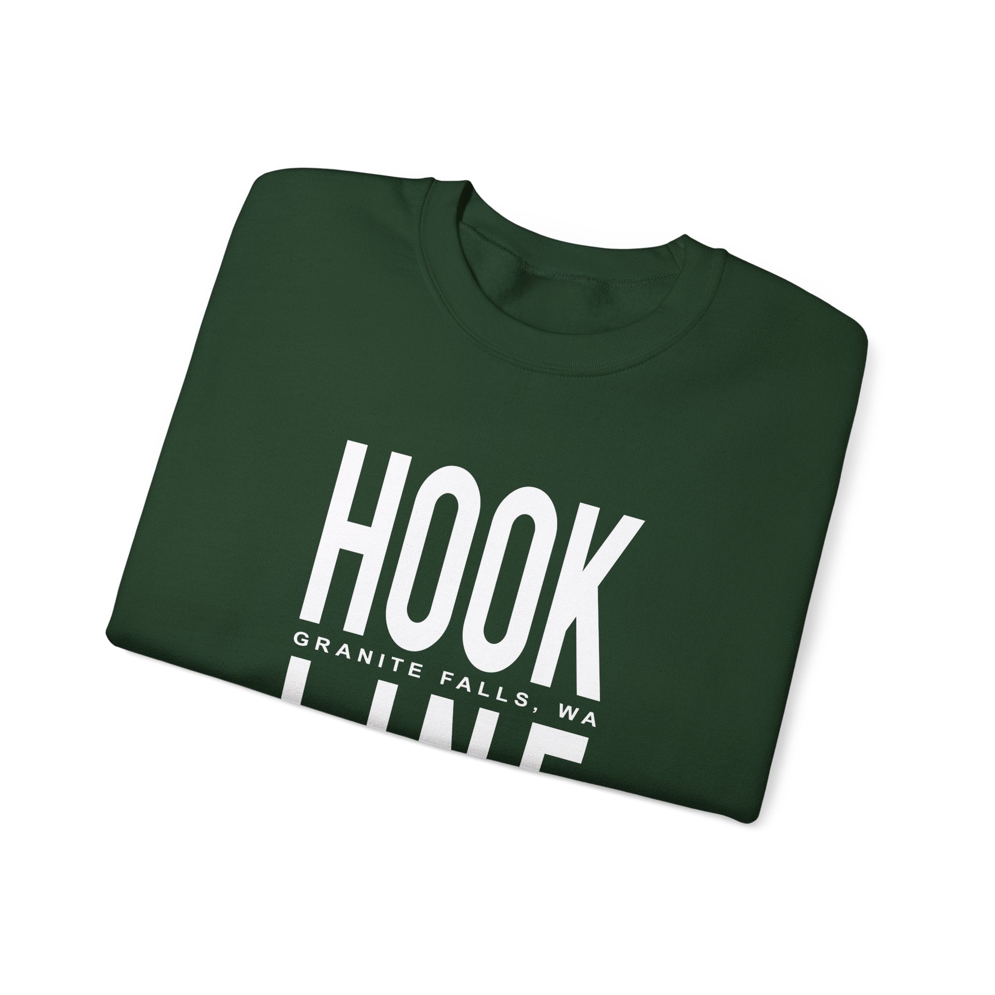 Hookline Big Text Unisex Heavy Blend™ Crewneck Sweatshirt