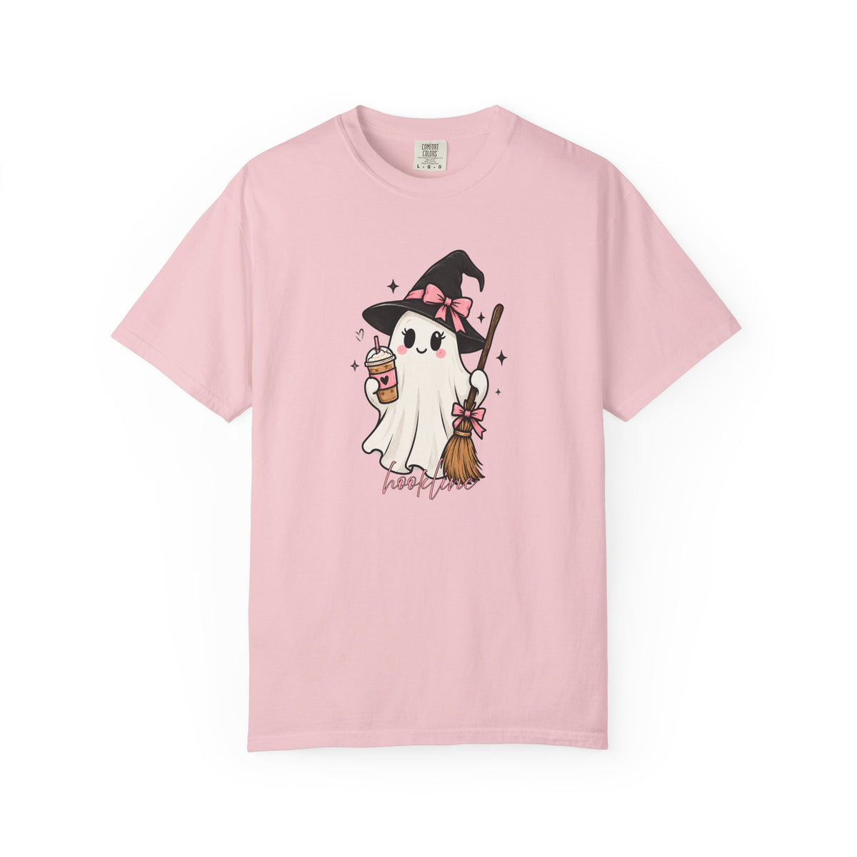 Cute Hookline Witch Ghost T‑Shirt