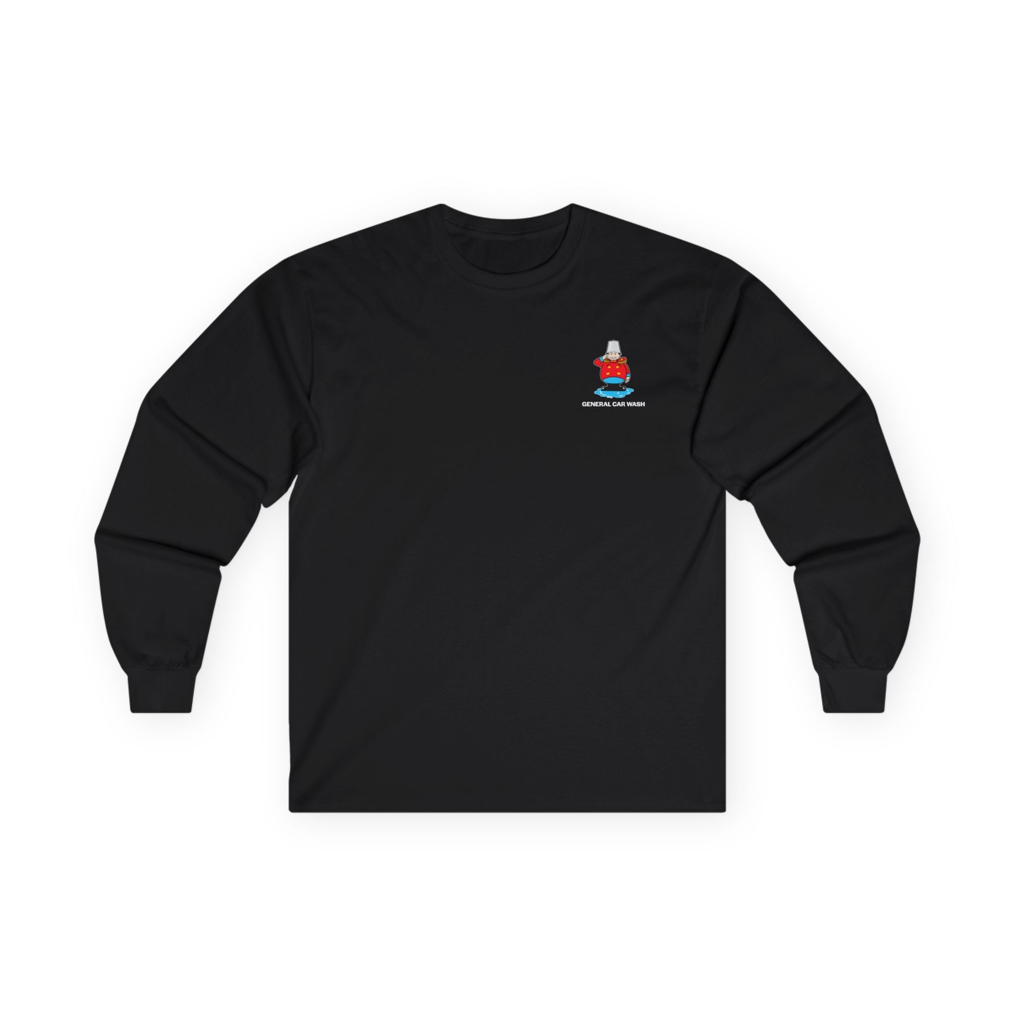 Everett's Original Carwash Long Sleeve Tee — "We Pump Your Gas" Retro Workshirt