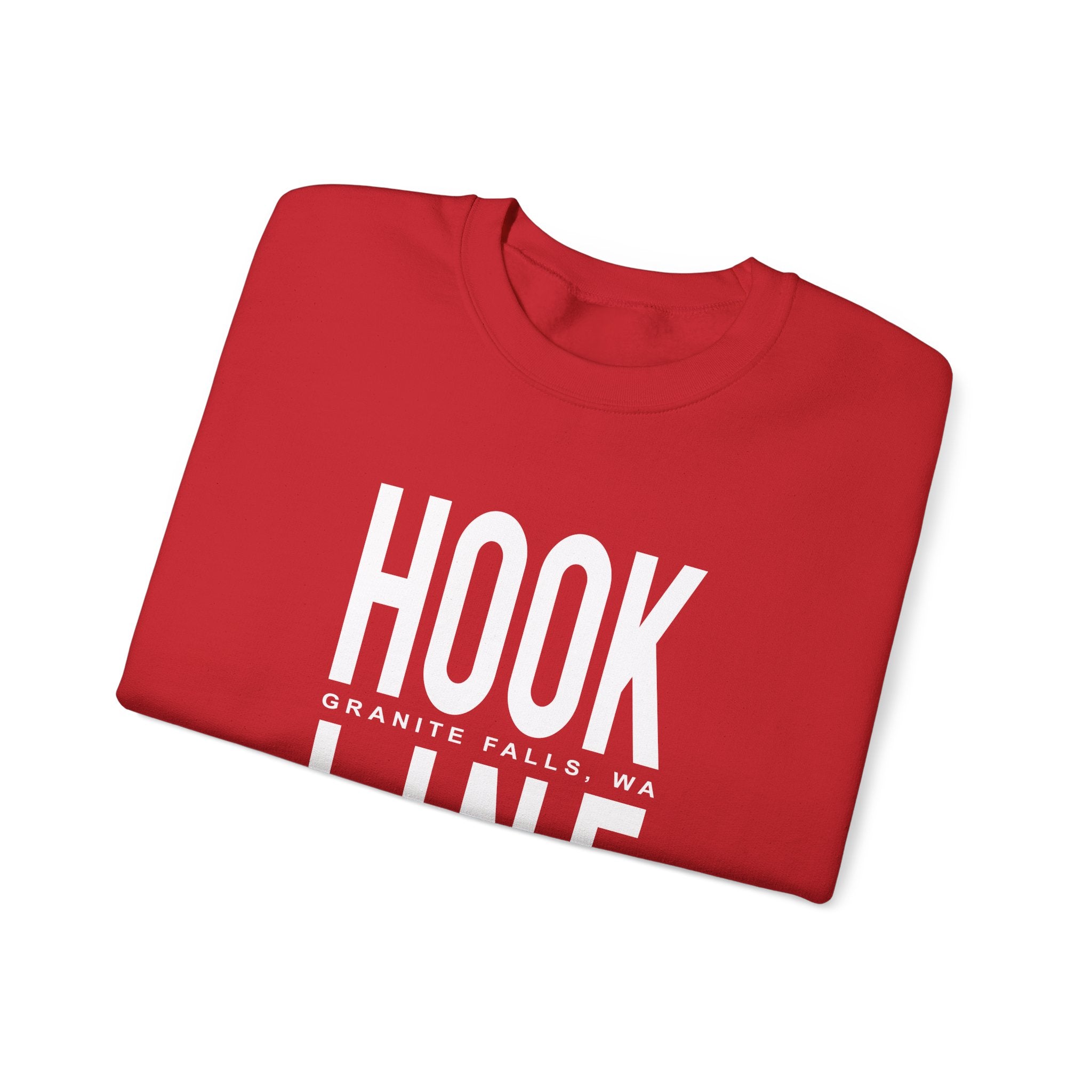 Hookline Big Text Unisex Heavy Blend™ Crewneck Sweatshirt