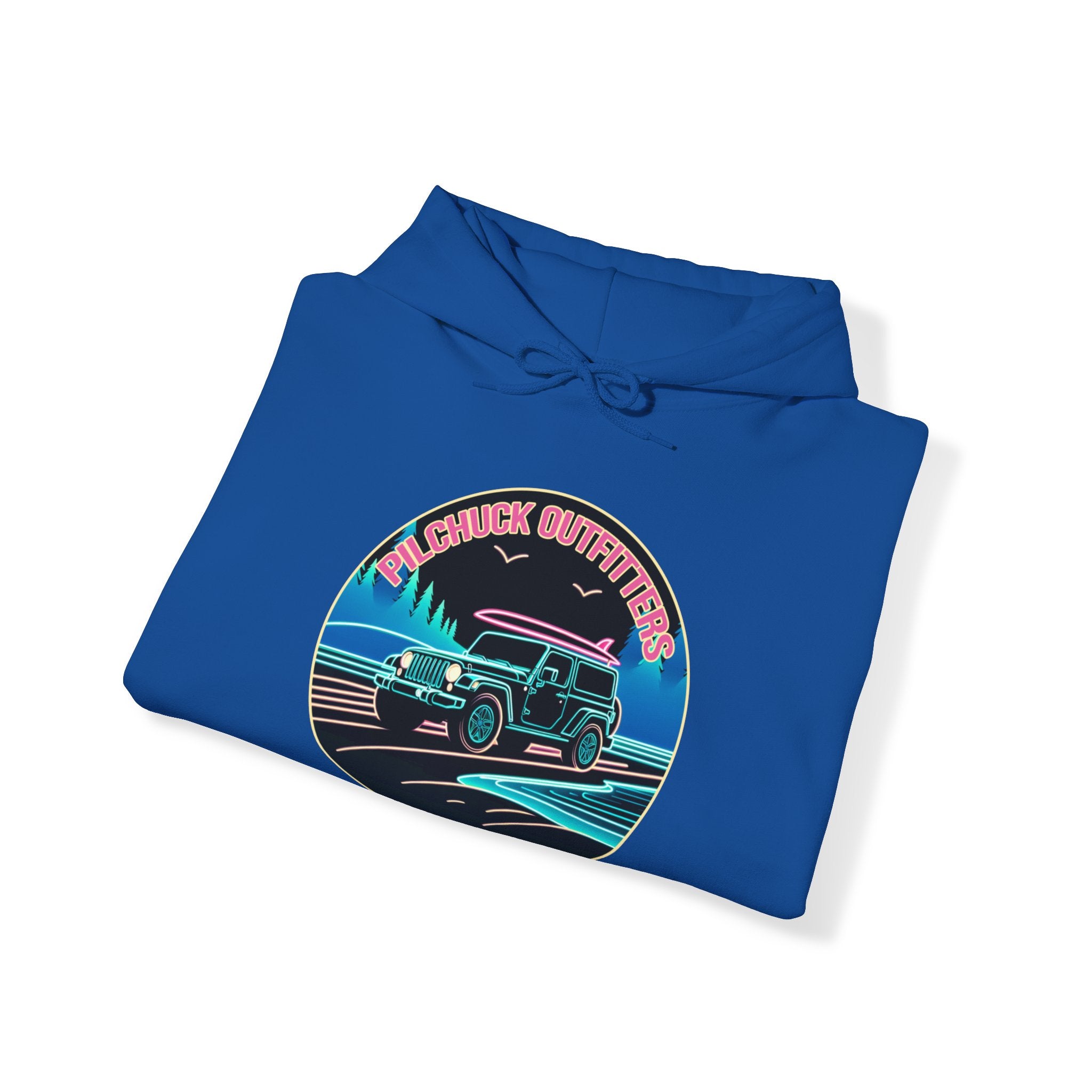 Neon Jeep Surf Unisex Heavy Blend Hooded Sweatshirt