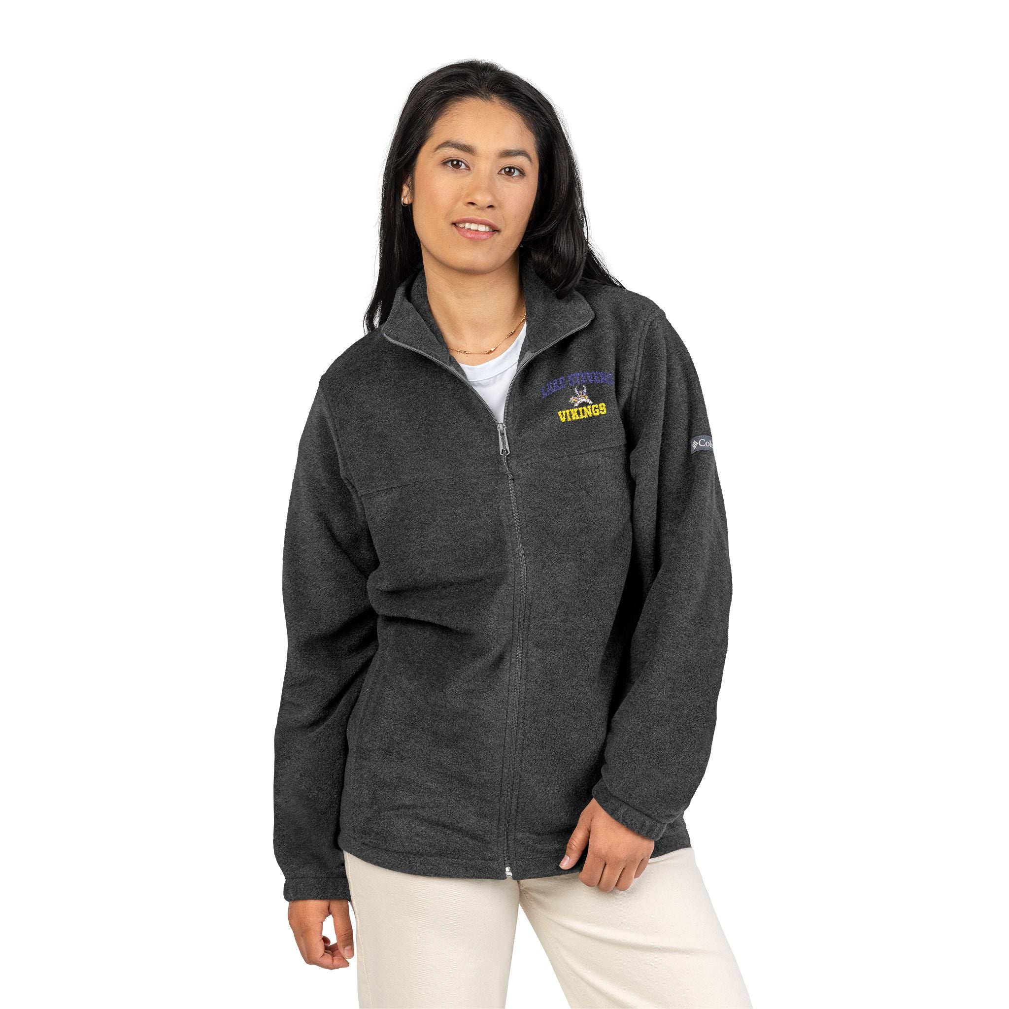 Embroidered 'Vikings' Columbia Fleece Jacket