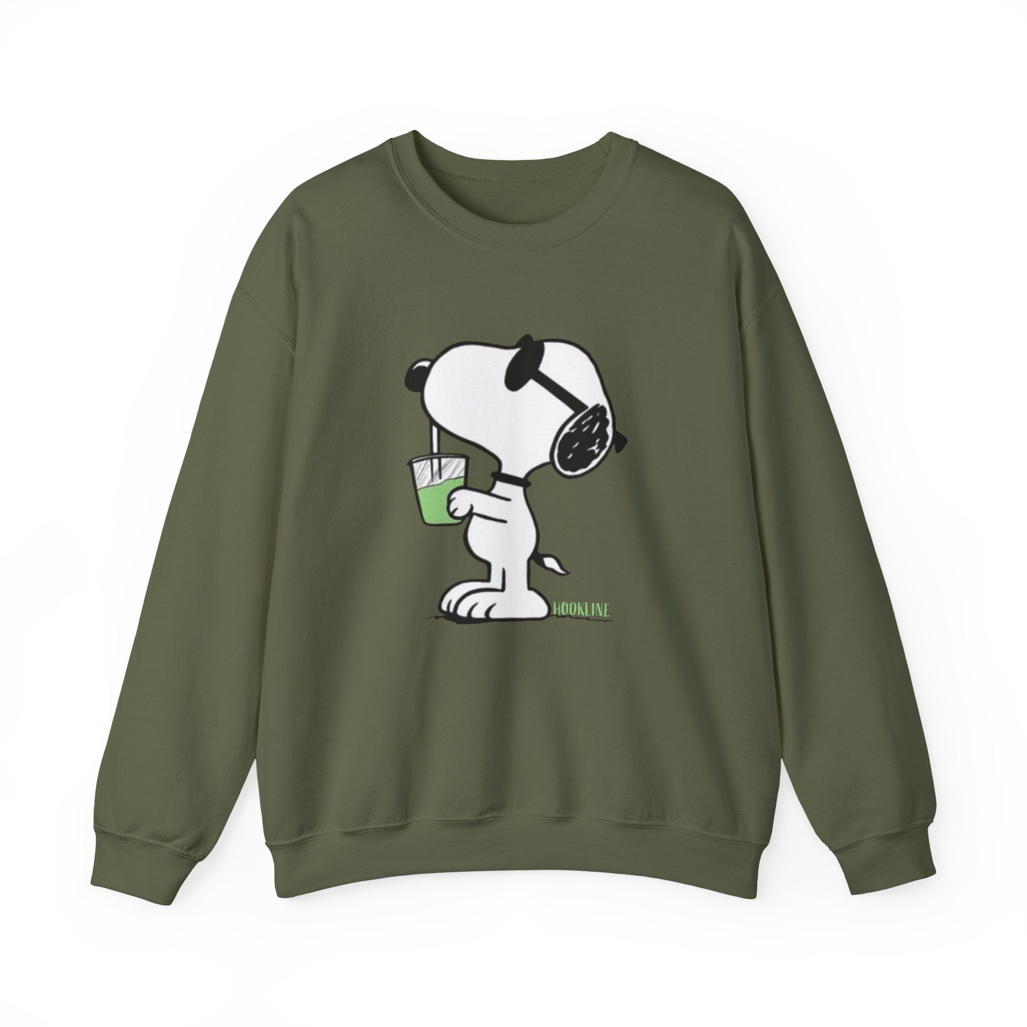Retro Snoopy Sipping Matcha Crewneck
