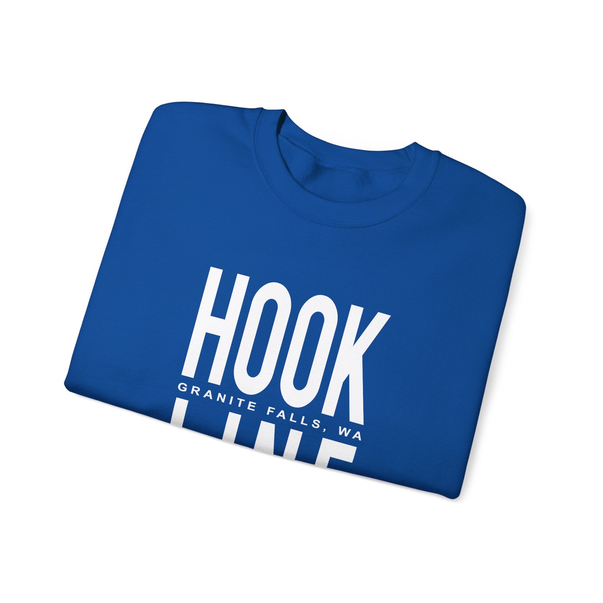 Hookline Big Text Unisex Heavy Blend™ Crewneck Sweatshirt