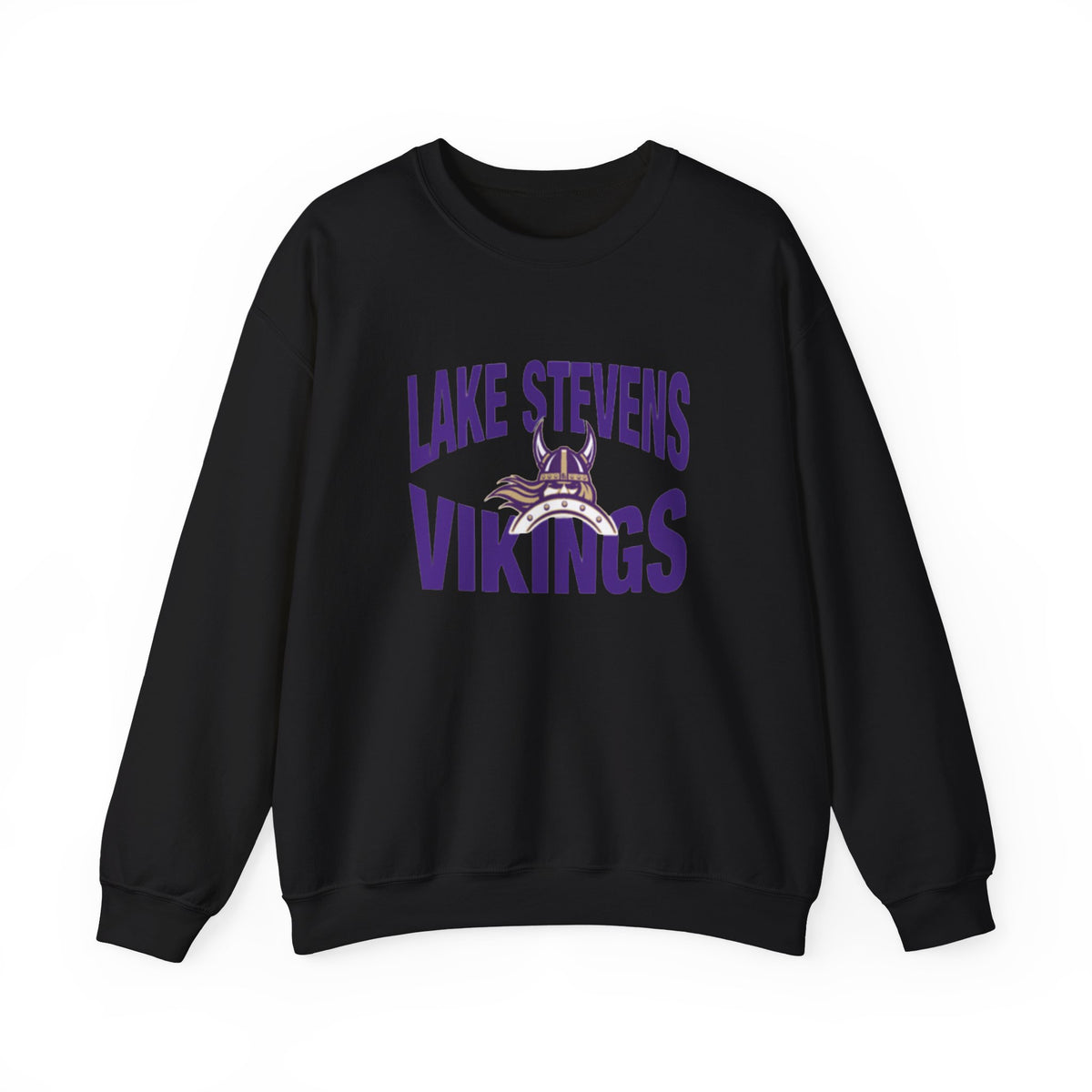 Lake Stevens Vikings Crewneck Sweatshirt – Bold Front Graphic School Spirit Sweatshirt