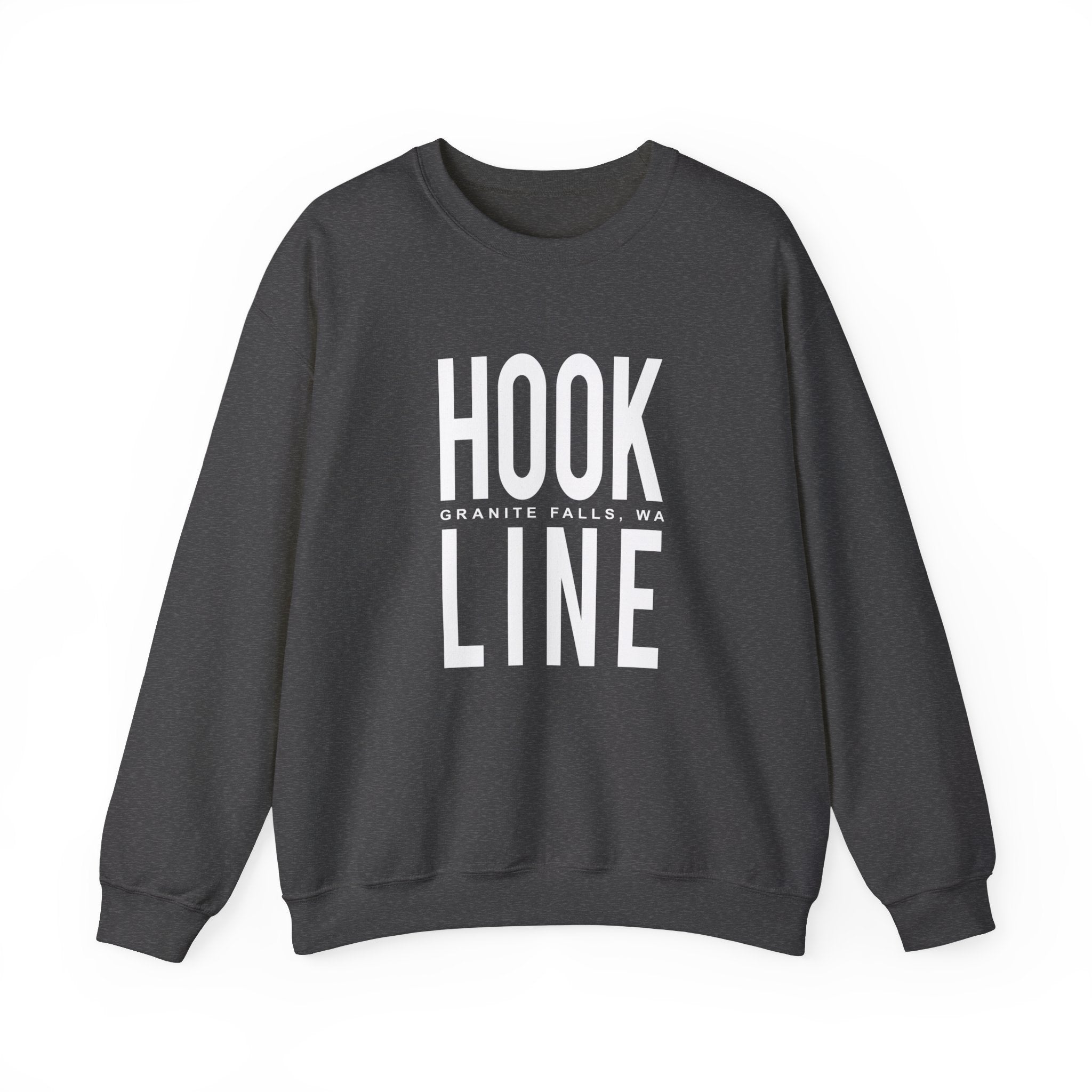 Hookline Big Text Unisex Heavy Blend™ Crewneck Sweatshirt