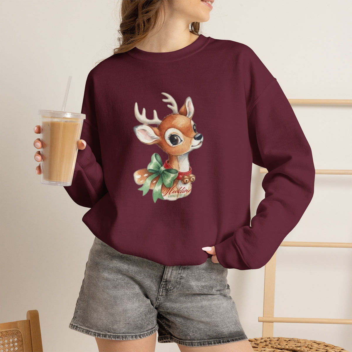 Vintage Reindeer Hookline Sweatshirt