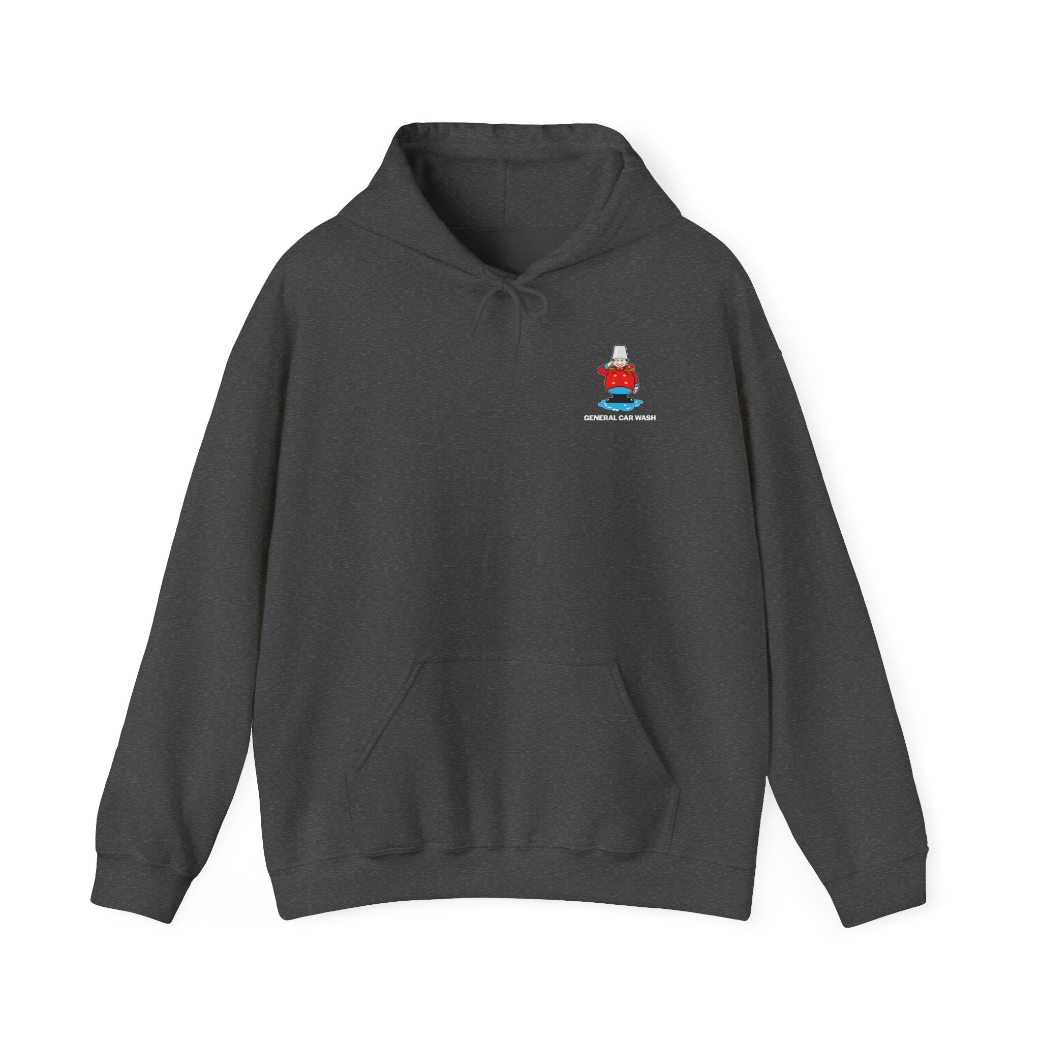 Classic Logo Hoodie — General Car Wash Mascot Pullover
