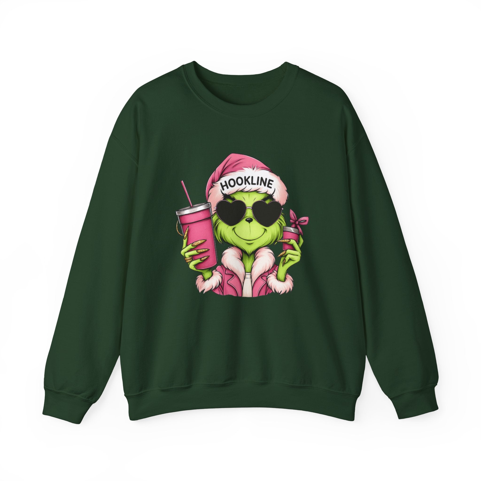 Grinch Santa Hookline Sweatshirt