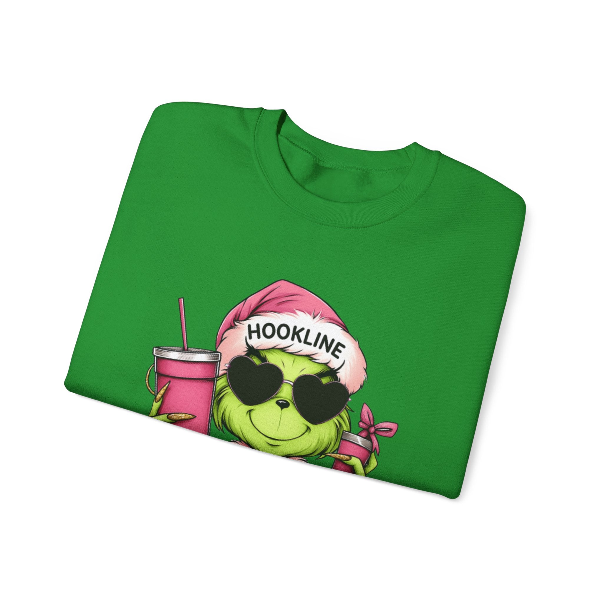 Grinch Santa Hookline Sweatshirt