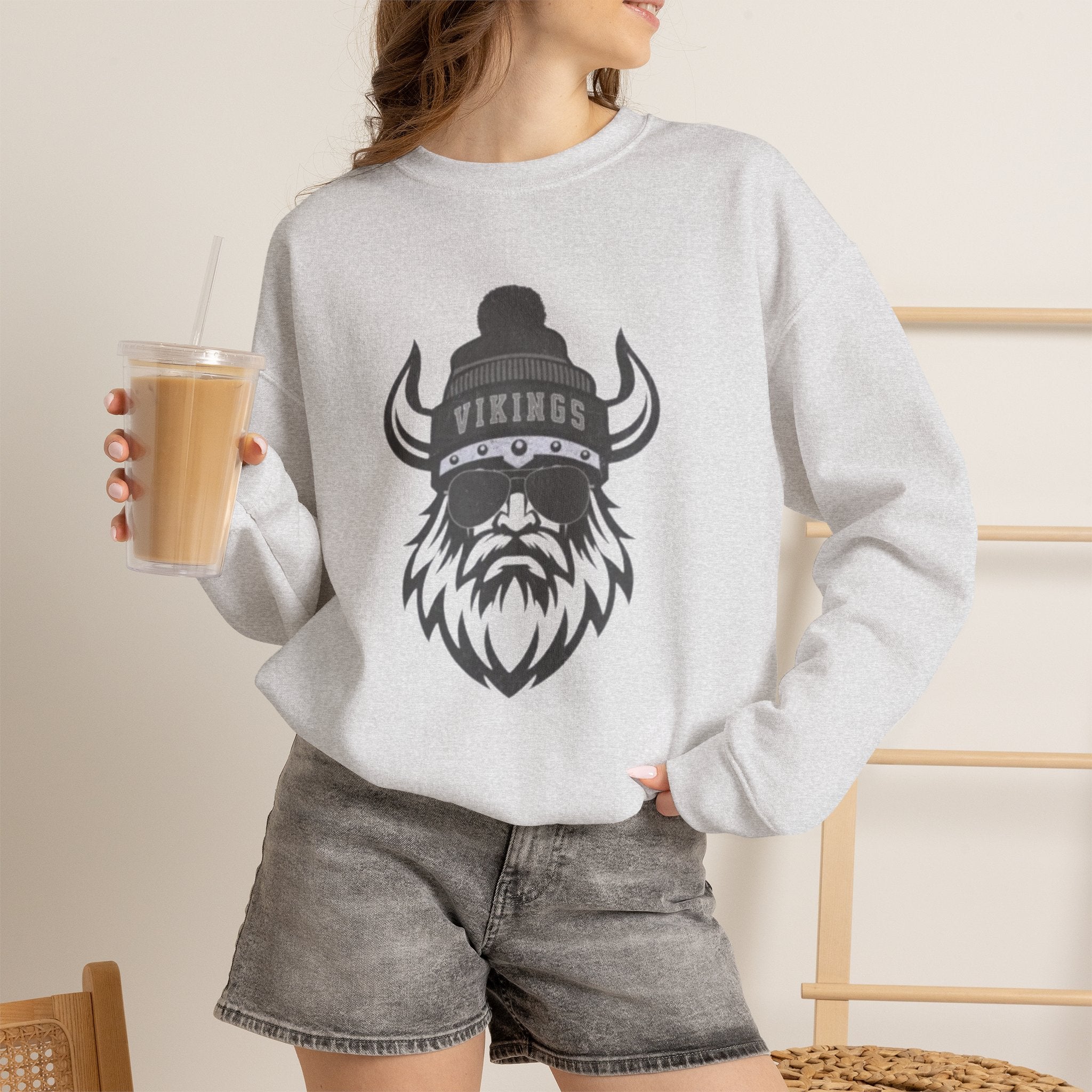 Vikings Charcoal Crewneck Sweatshirt