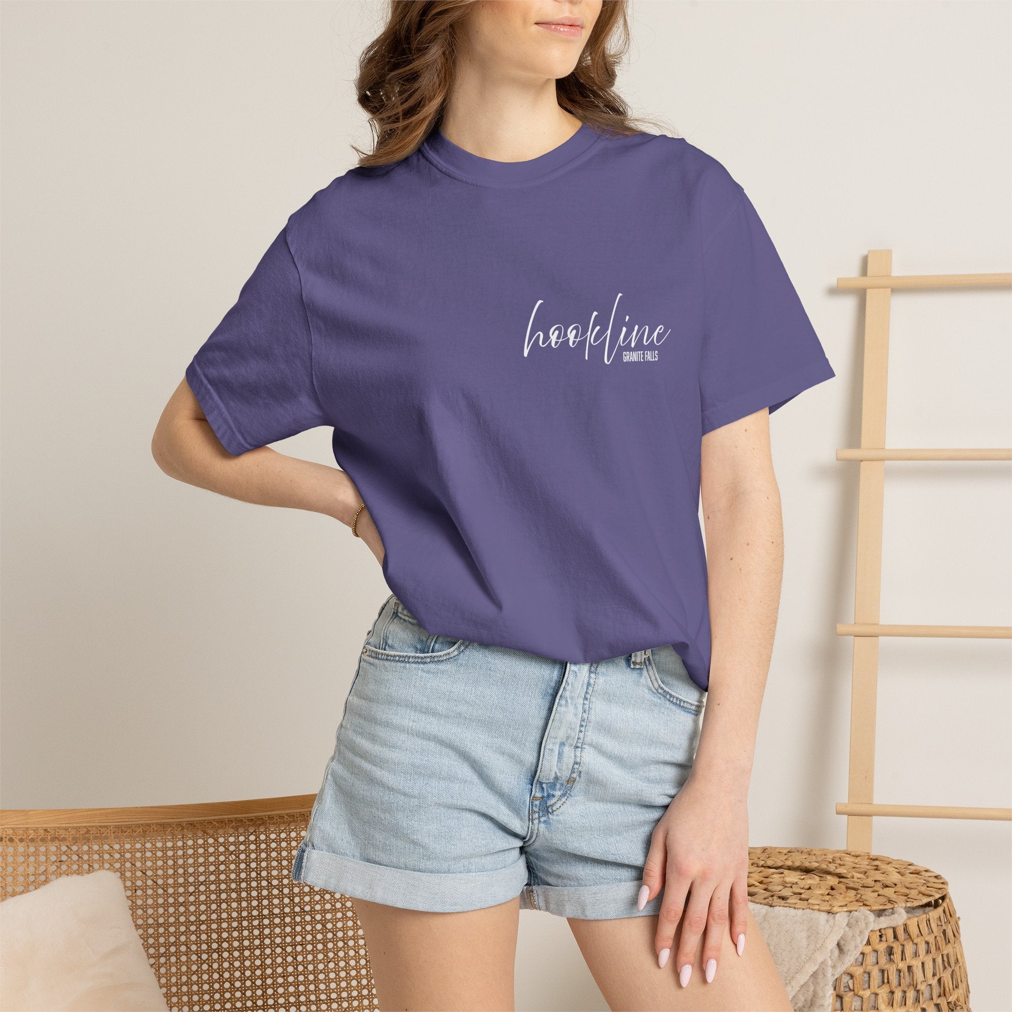 Hookline White Font T-shirt