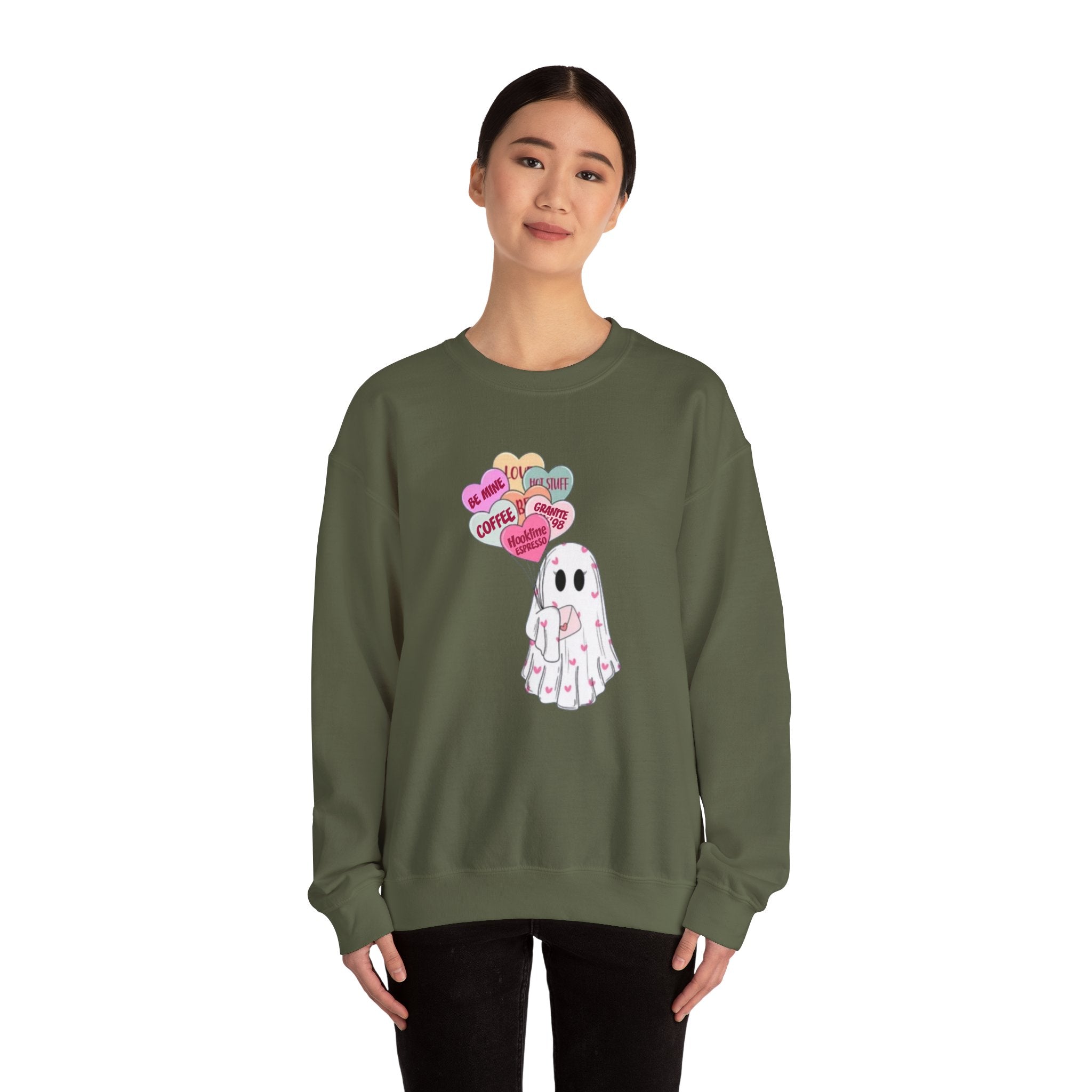 Conversation Hearts Hookline Crewneck