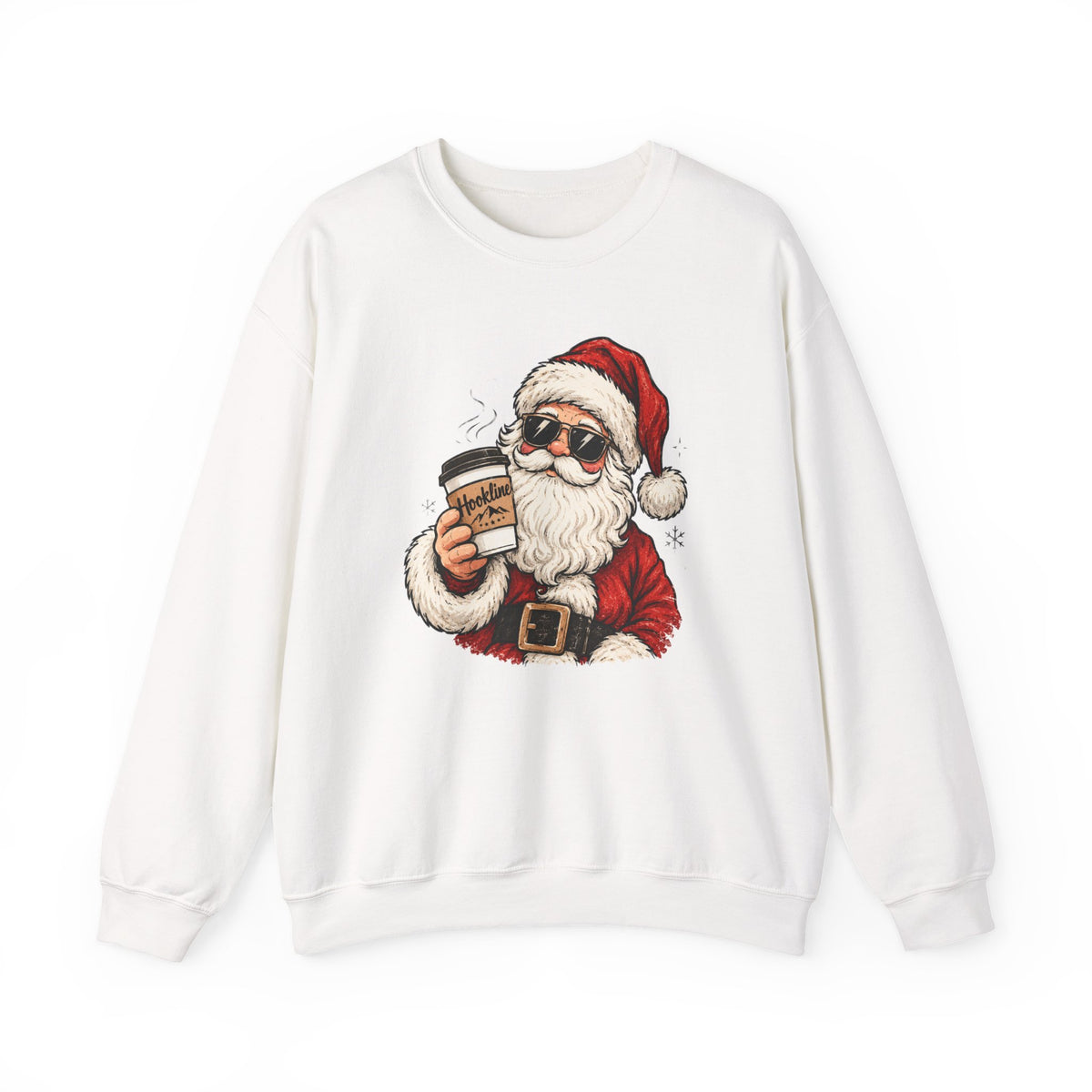 Cool Hookline Santa Christmas Sweatshirt