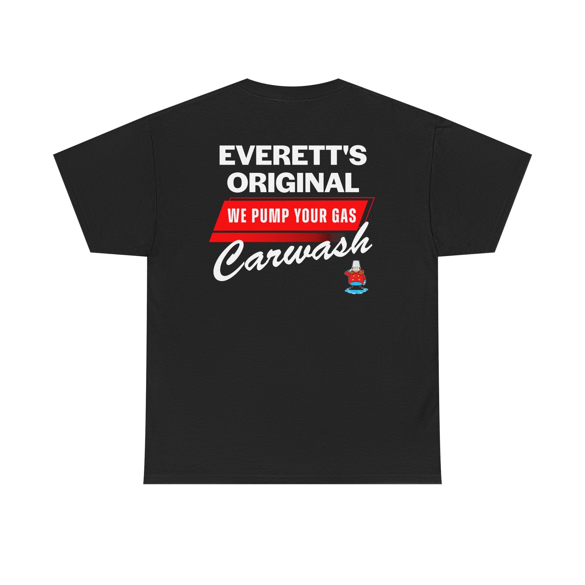 General Car Wash T-Shirt — "Everett's Original: We Pump Your Gas" Retro Logo Tee