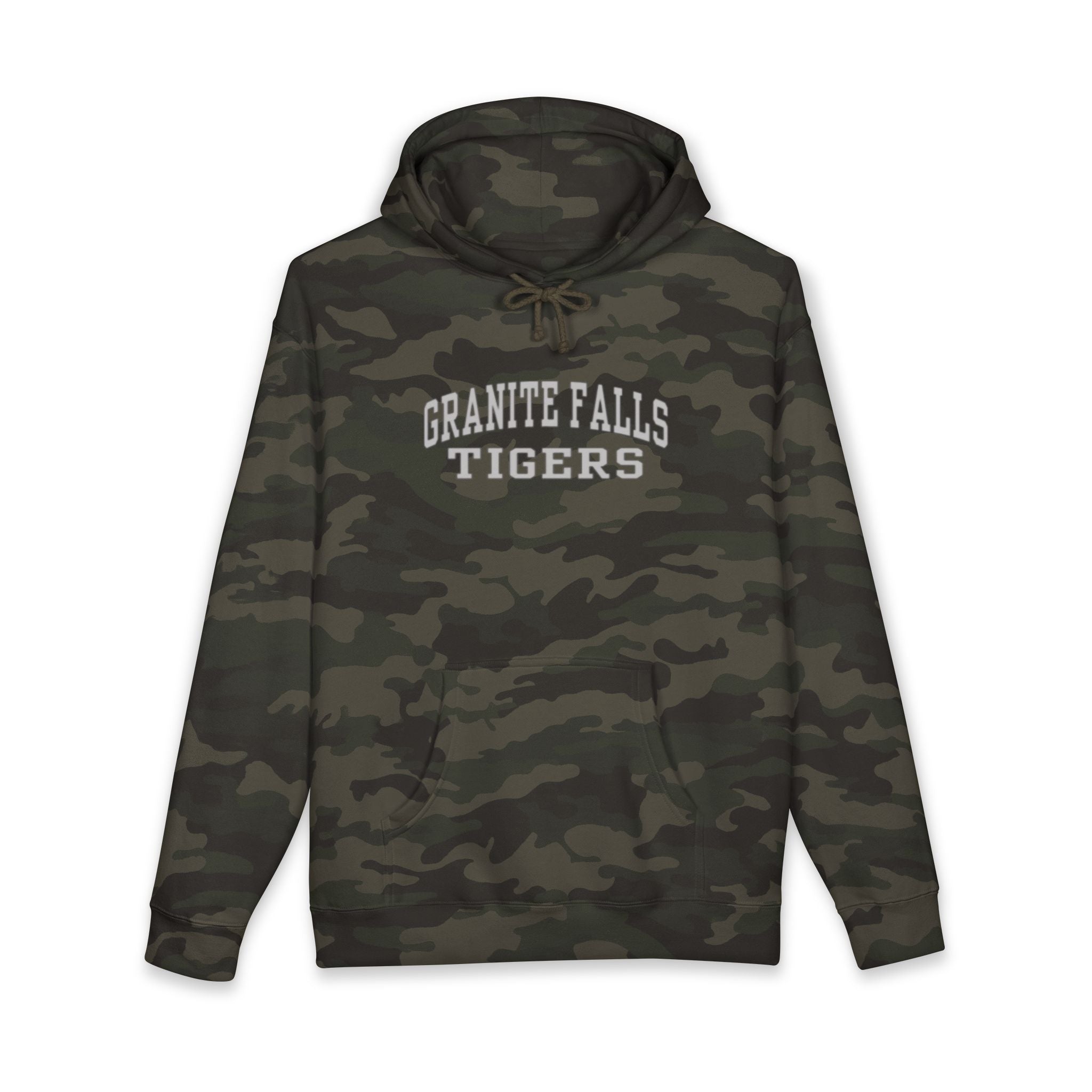 Granite Falls Tigers Camo Hoodie — School Spirit Pullover