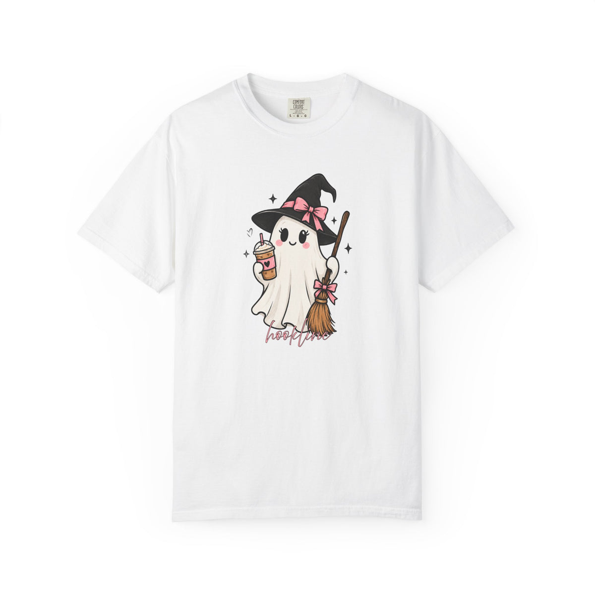 Cute Hookline Witch Ghost T‑Shirt