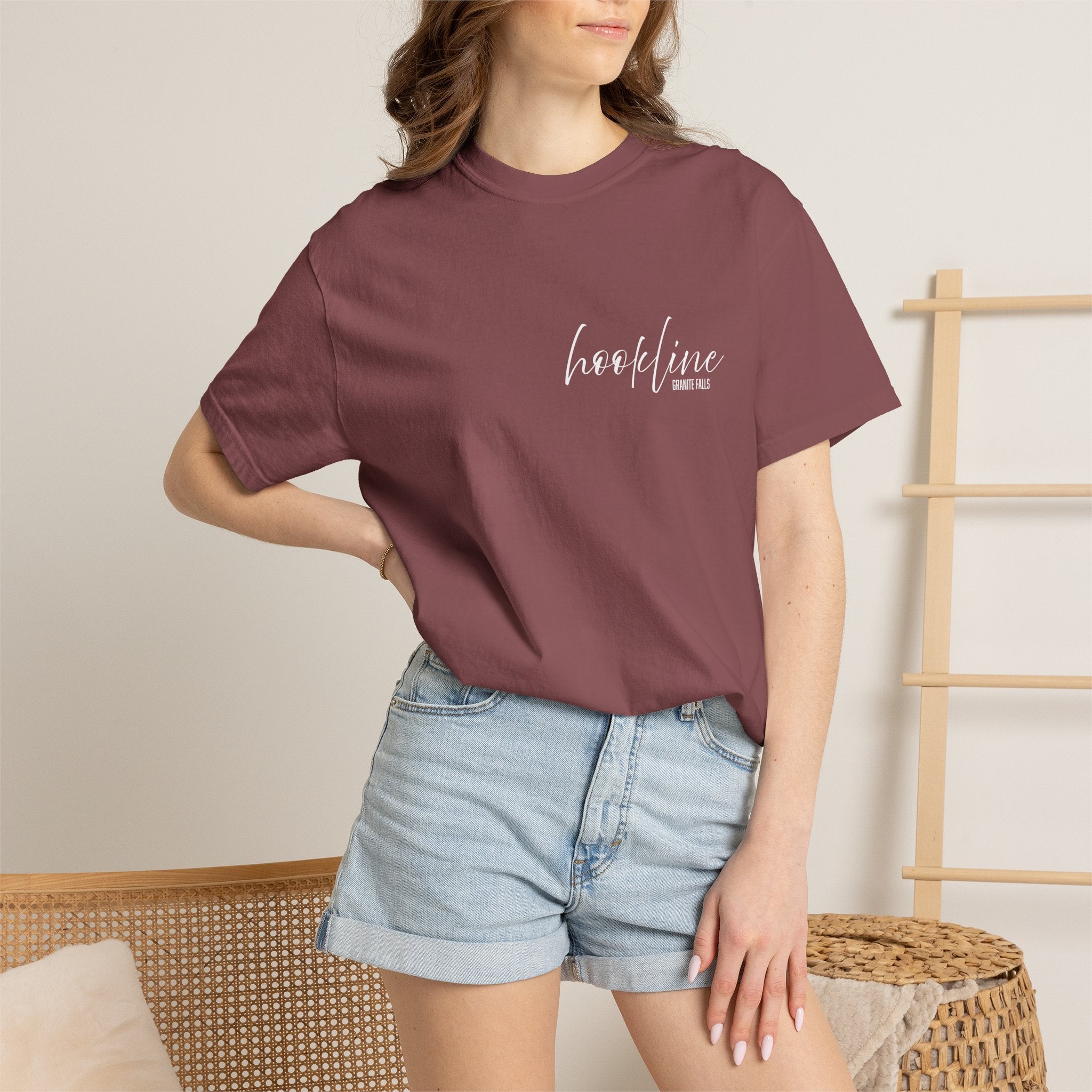 Hookline White Font T-shirt
