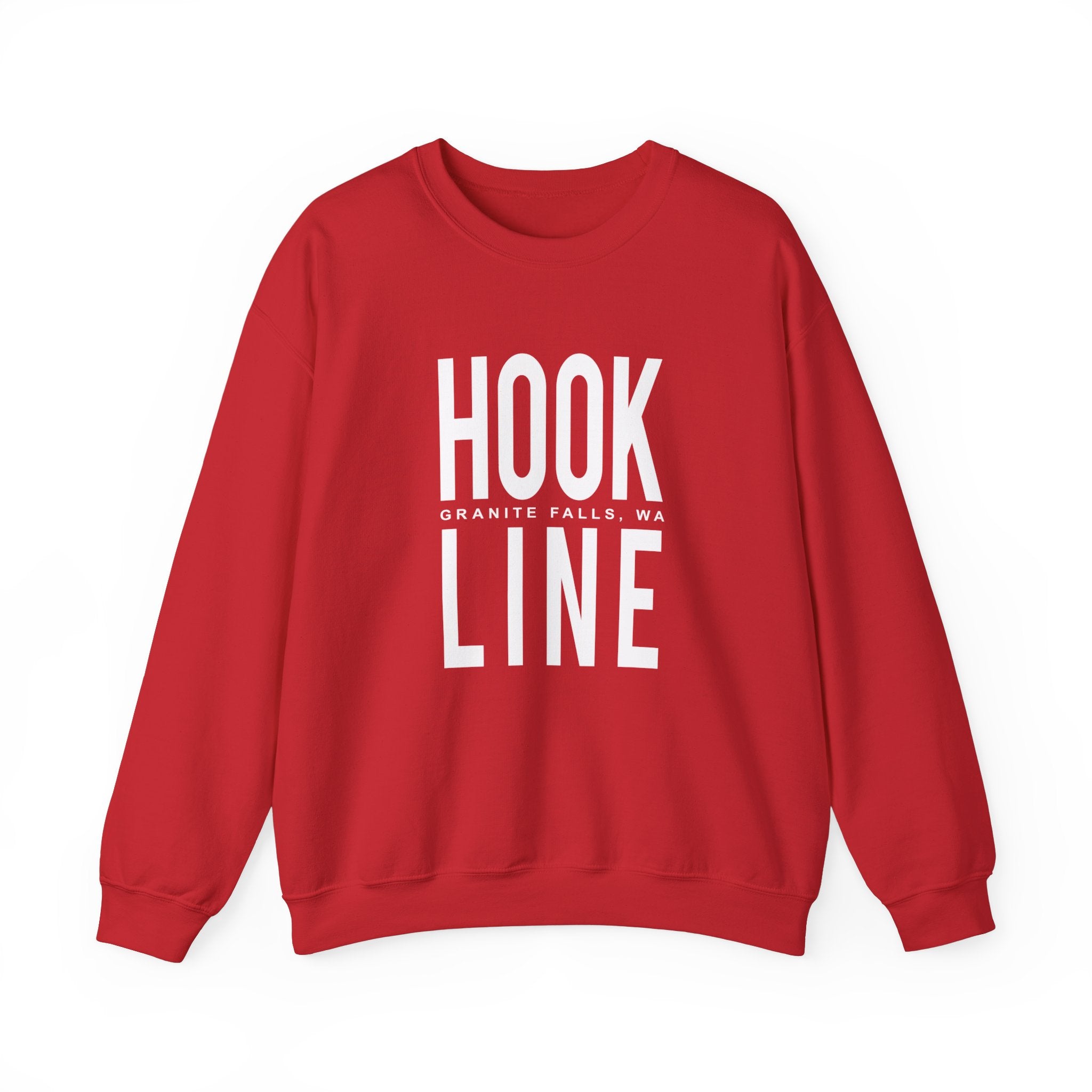 Hookline Big Text Unisex Heavy Blend™ Crewneck Sweatshirt