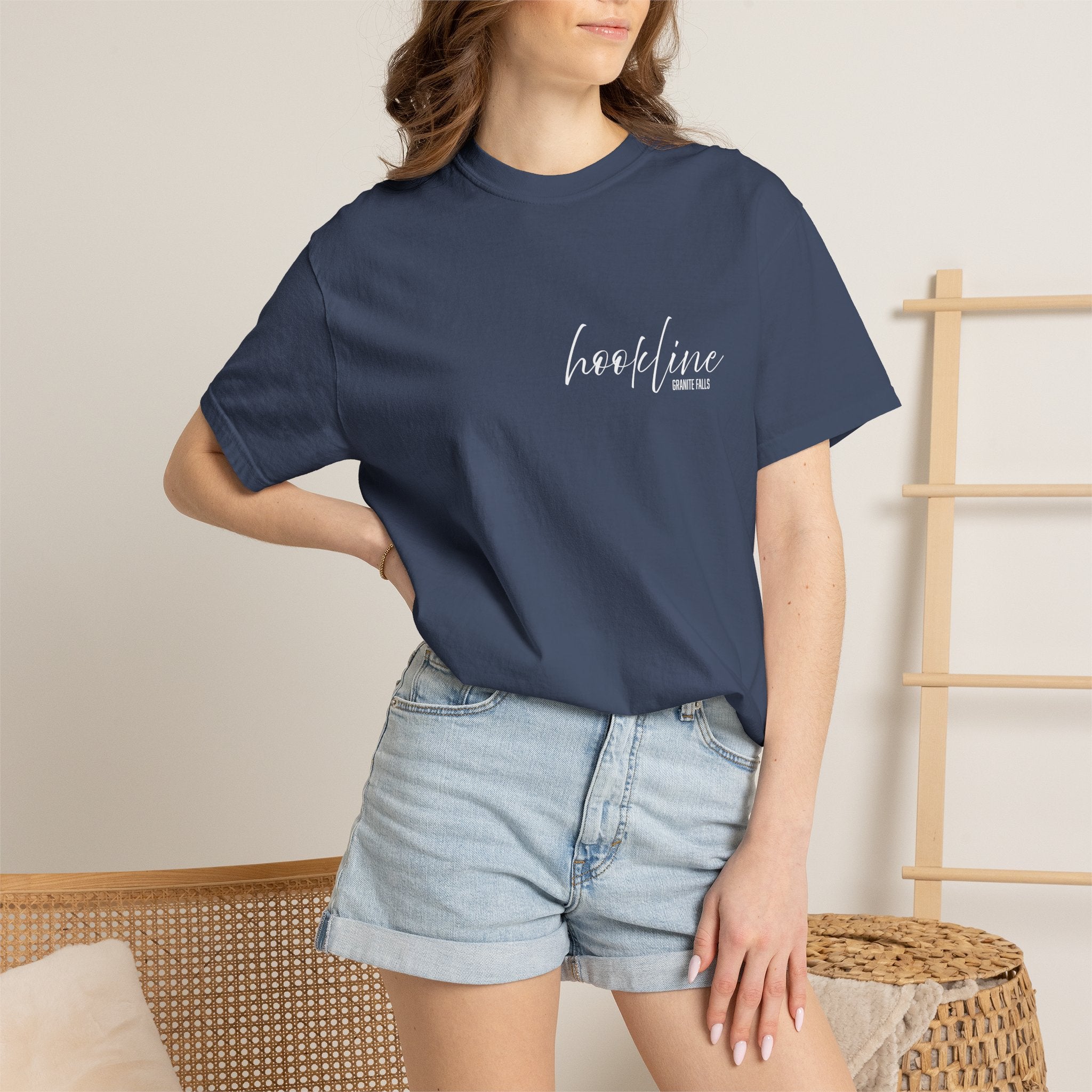Hookline White Font T-shirt