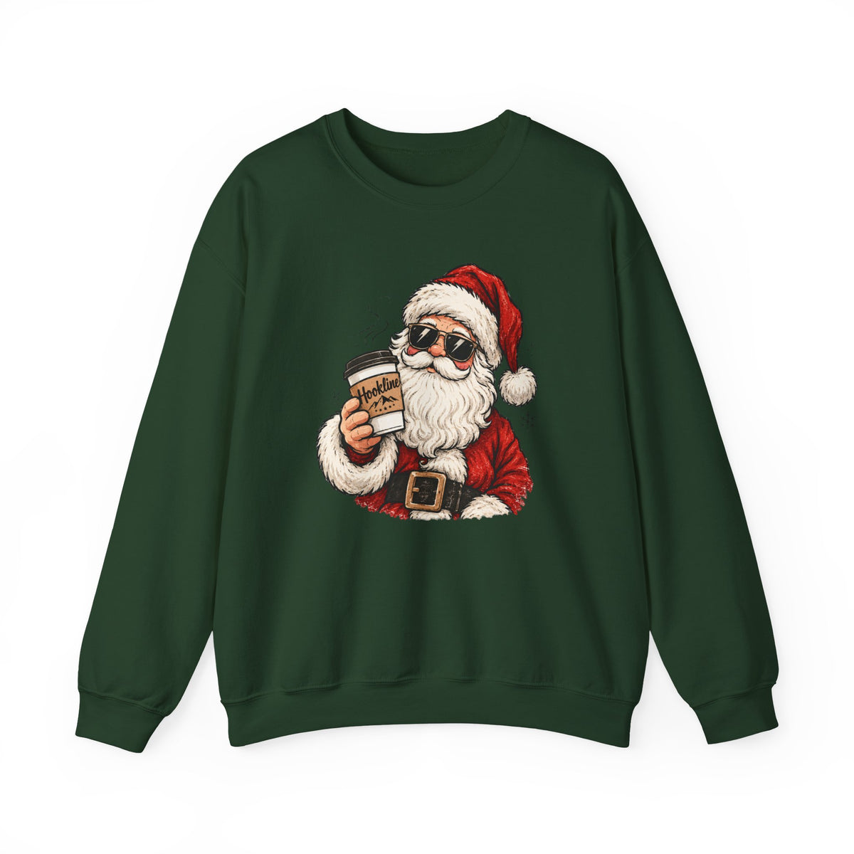 Cool Hookline Santa Christmas Sweatshirt