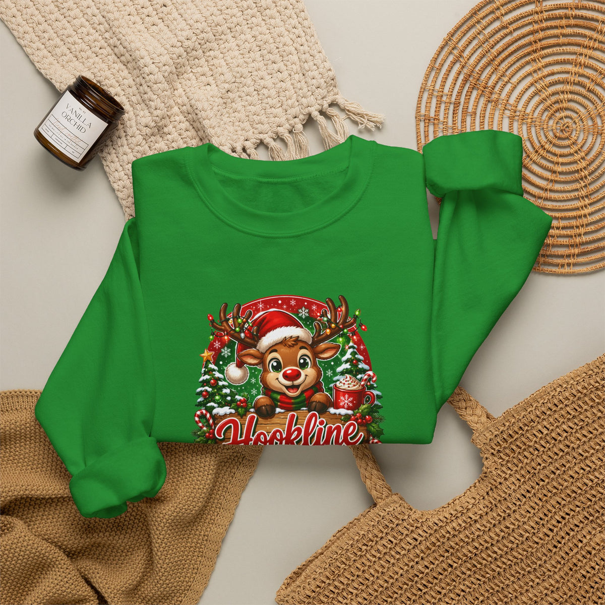 Reindeer Hookline Crewneck Sweatshirt — 2026