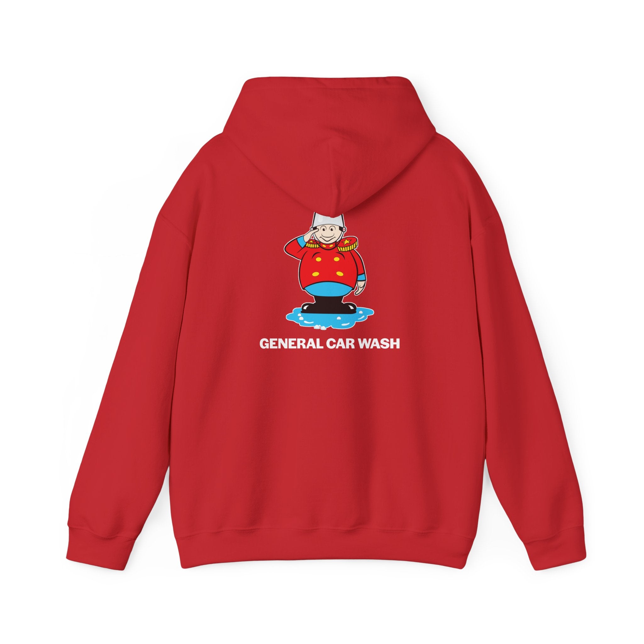 Classic Logo Hoodie — General Car Wash Mascot Pullover